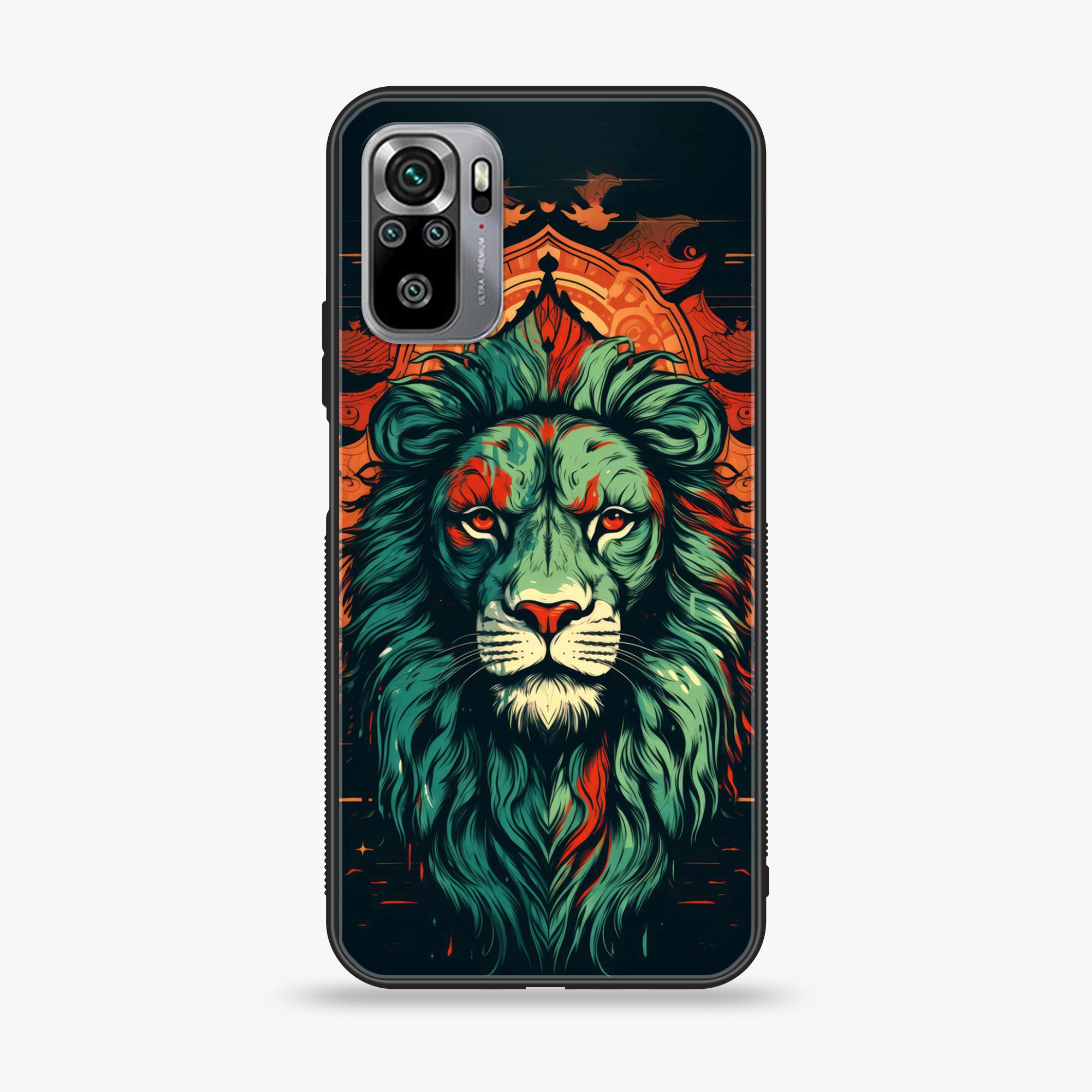 Xiaomi Redmi Note 10S- Tiger 2.0 Series - Premium Printed Glass soft Bumper shock Proof Case