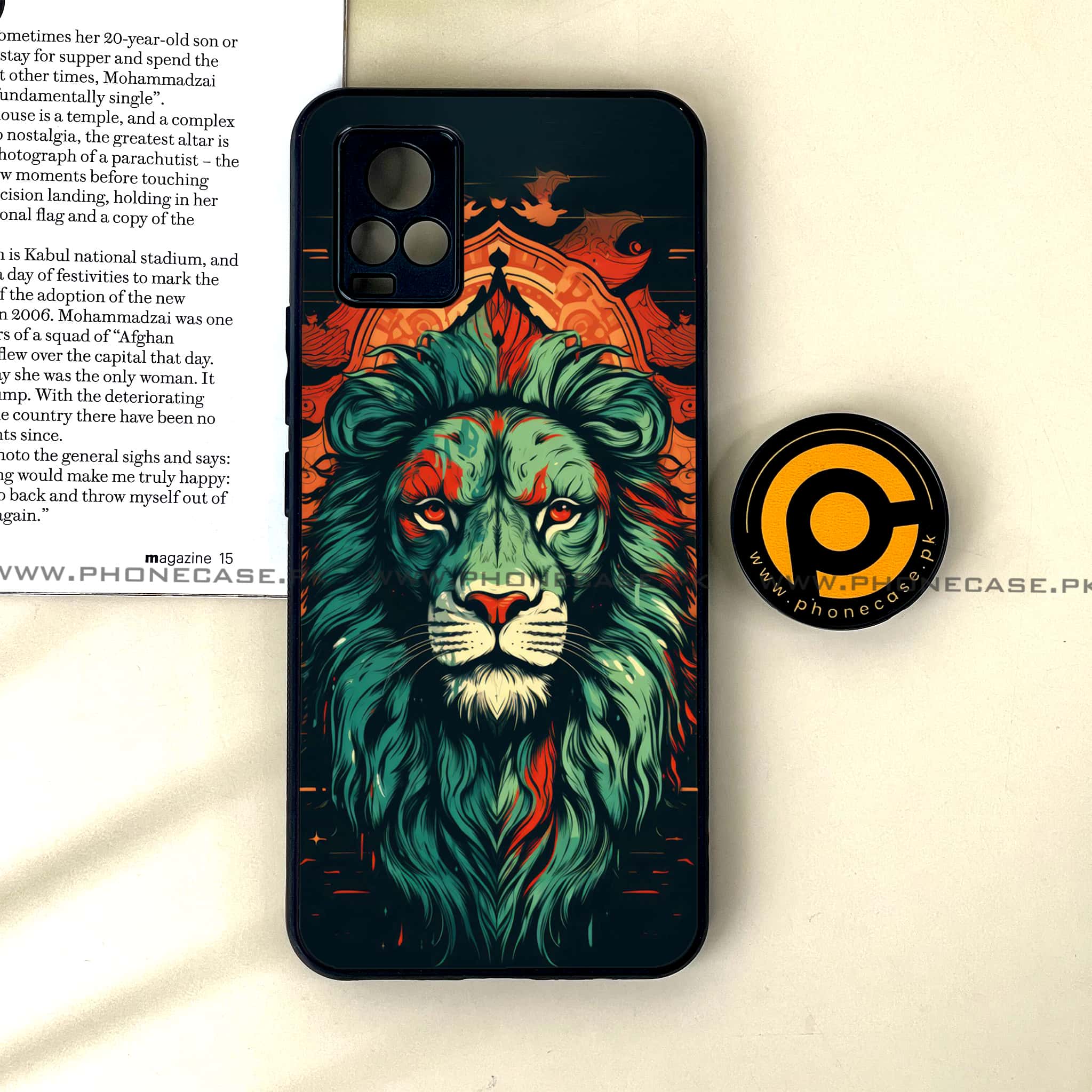 Vivo V20 - Tiger 2.0 Series - Premium Printed Glass soft Bumper shock Proof Case