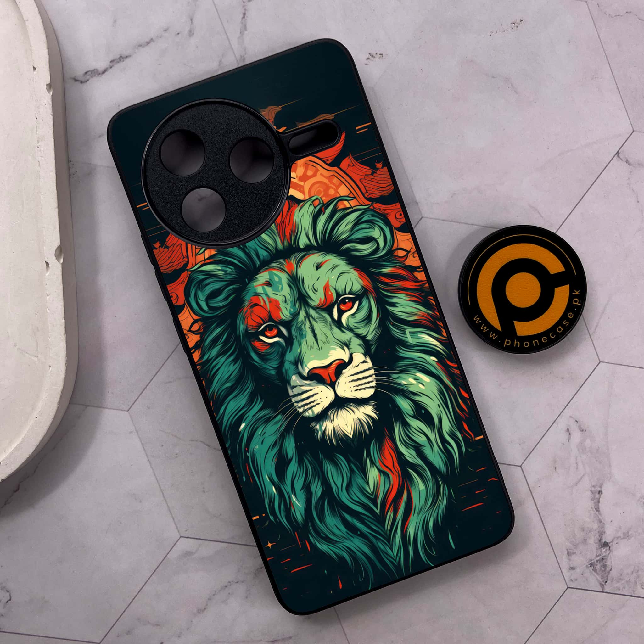 Xiaomi Poco F7 Pro 5G - Tiger 2.0 Series - Premium Metal Printed soft Bumper shock Proof Case