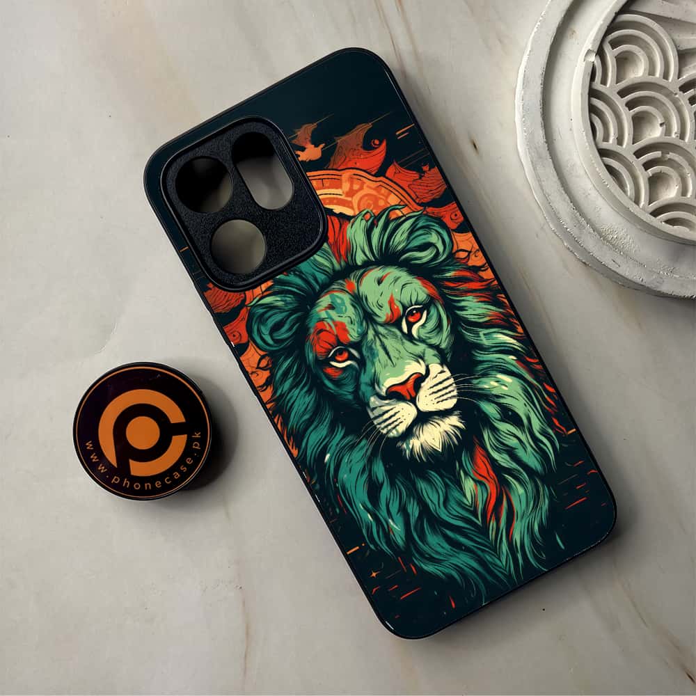 Oppo Reno 14F - Tiger 2.0 Series - Premium Metal Printed Soft Bumper Shockproof Case