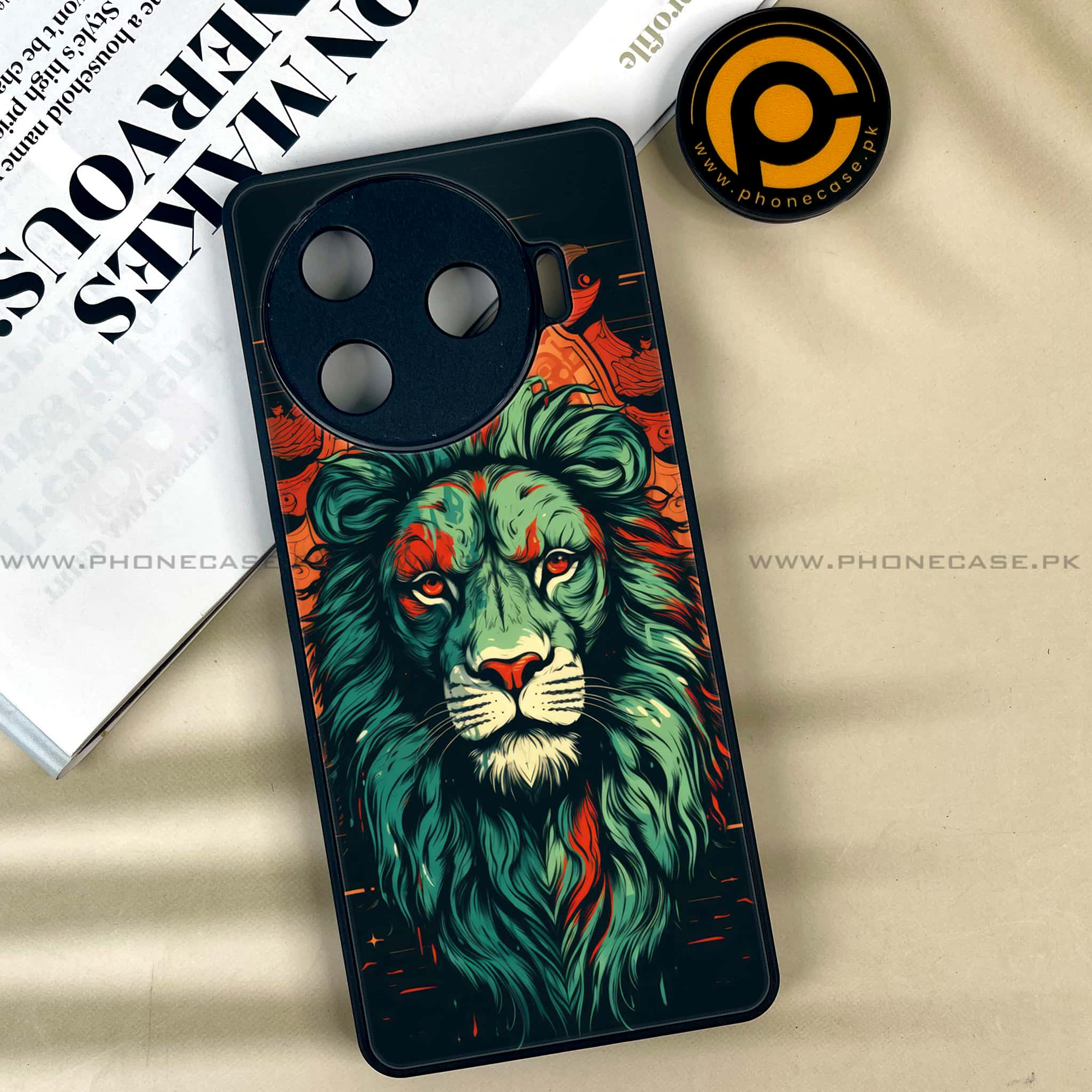 Tecno Camon 30 Pro - Tiger 2.0 Series - Premium Printed Glass soft Bumper shock Proof Case