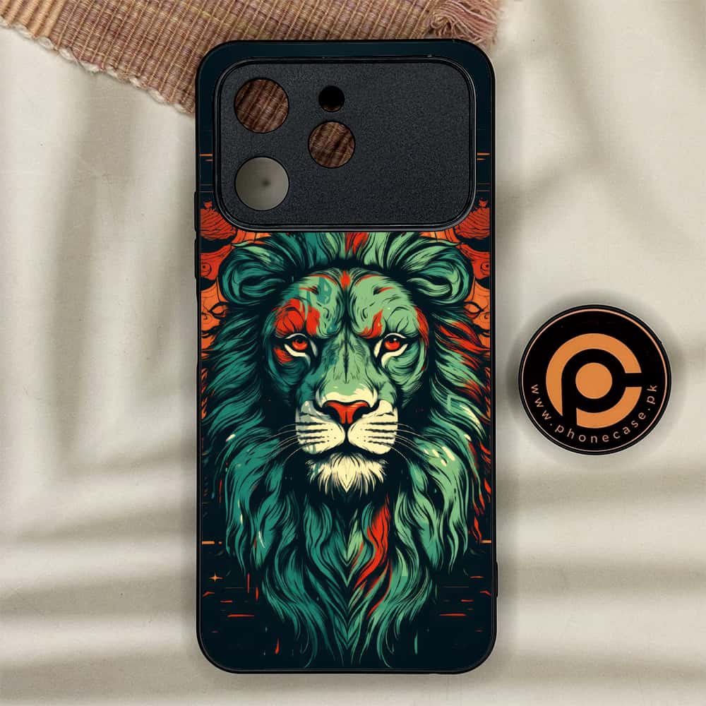 Tecno Spark 40 - Tiger 2.0 Series - Premium Metal Printed soft Bumper shock Proof Case