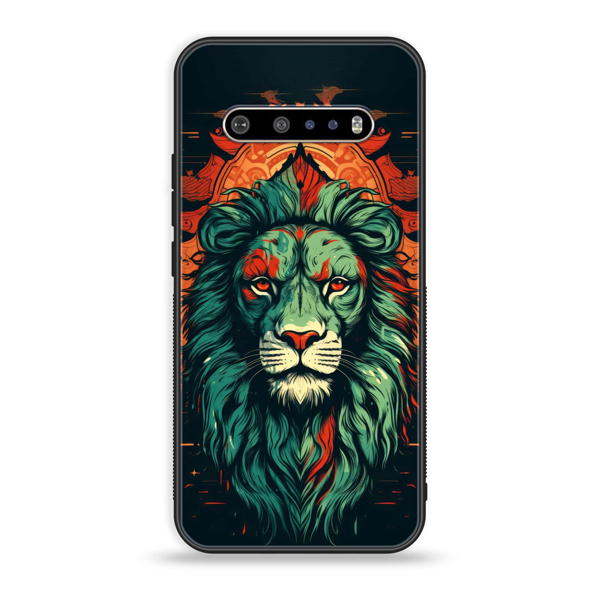 LG V60 Tiger 2.0 Series Premium Printed Glass soft Bumper shock Proof Case