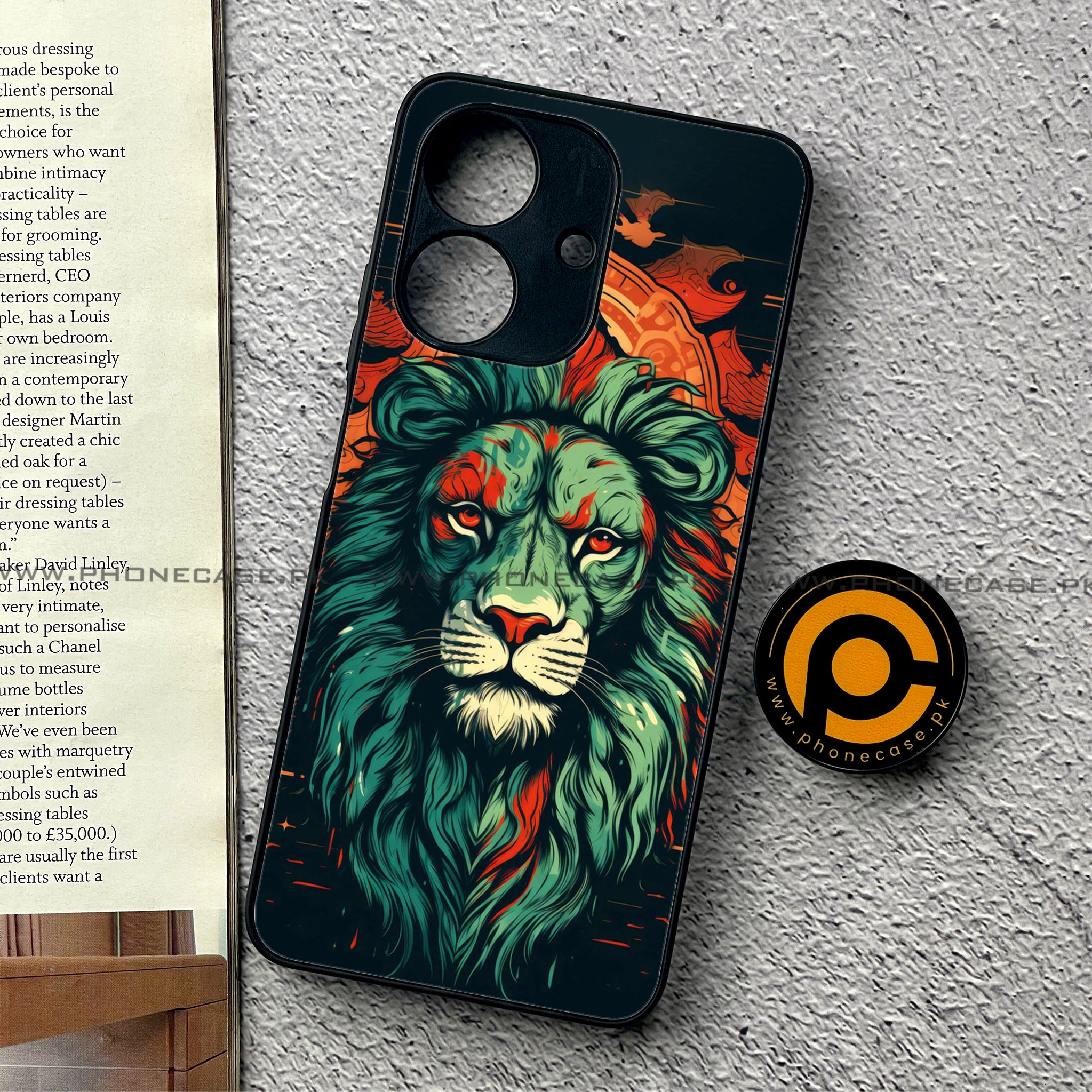 Realme Note 60 - Tiger 2.0 Series - Premium Printed Glass soft Bumper shock Proof Case