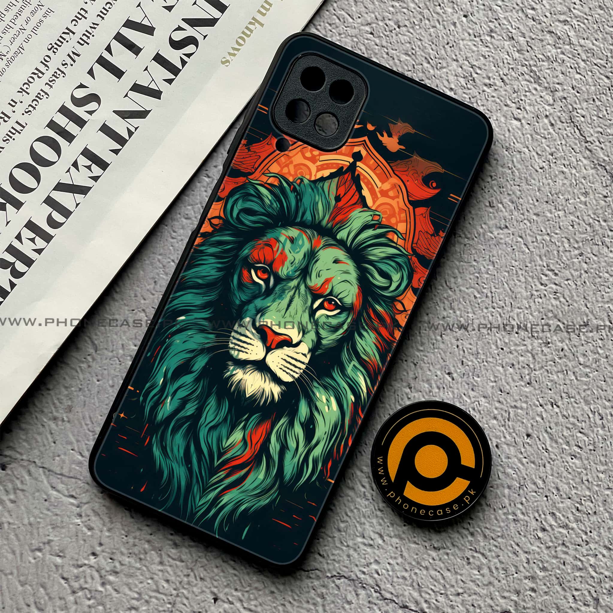 Samsung Galaxy A12 / A12 Nacho - Tiger 2.0 Series - Premium Printed Glass soft Bumper shock Proof Case