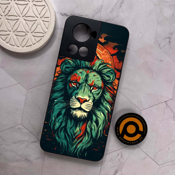 OnePlus 10R -  Tiger 2.0 Series - Premium Metal Printed soft Bumper shock Proof Case