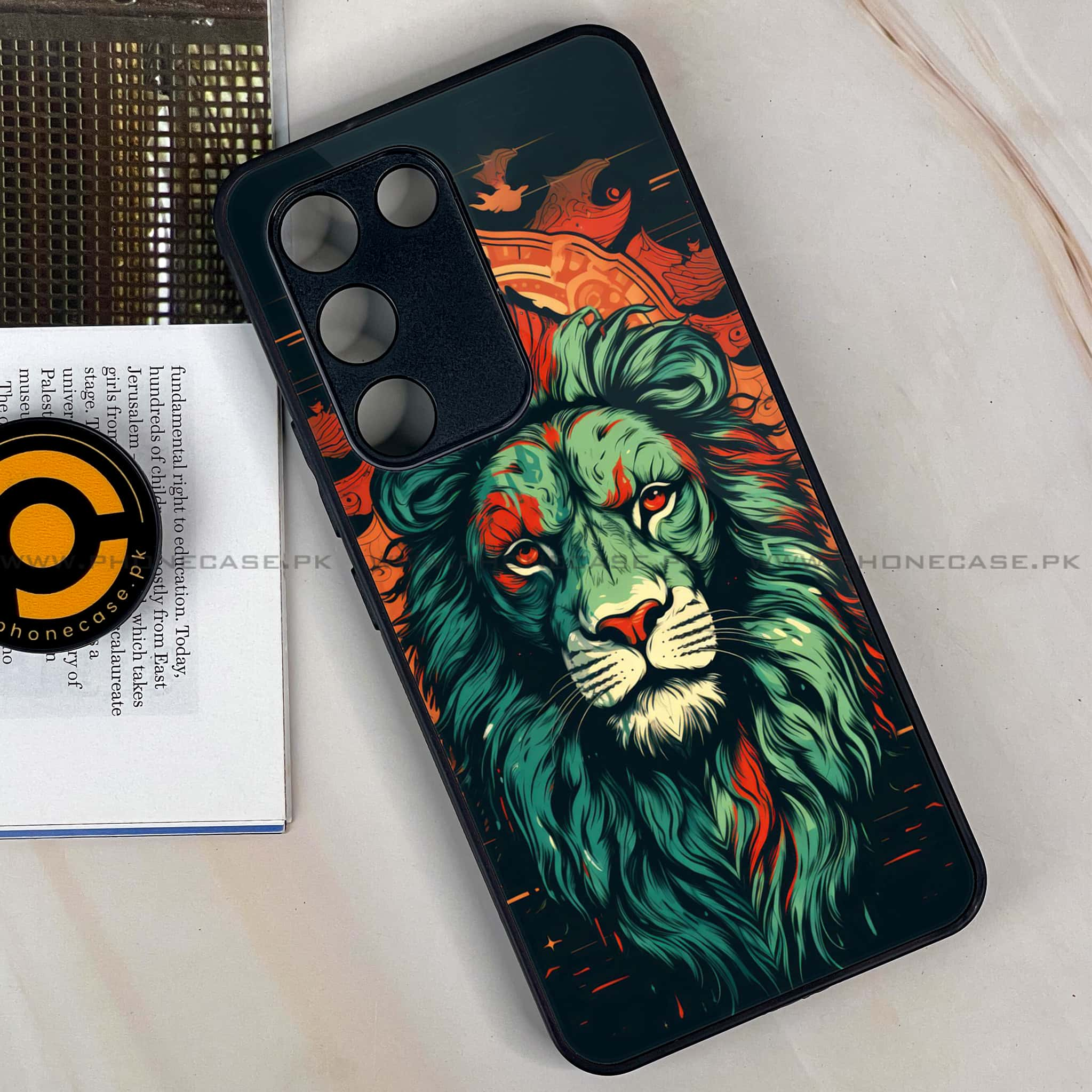 Vivo Y100 - Tiger 2.0 Series - Premium Printed Glass soft Bumper shock Proof Case