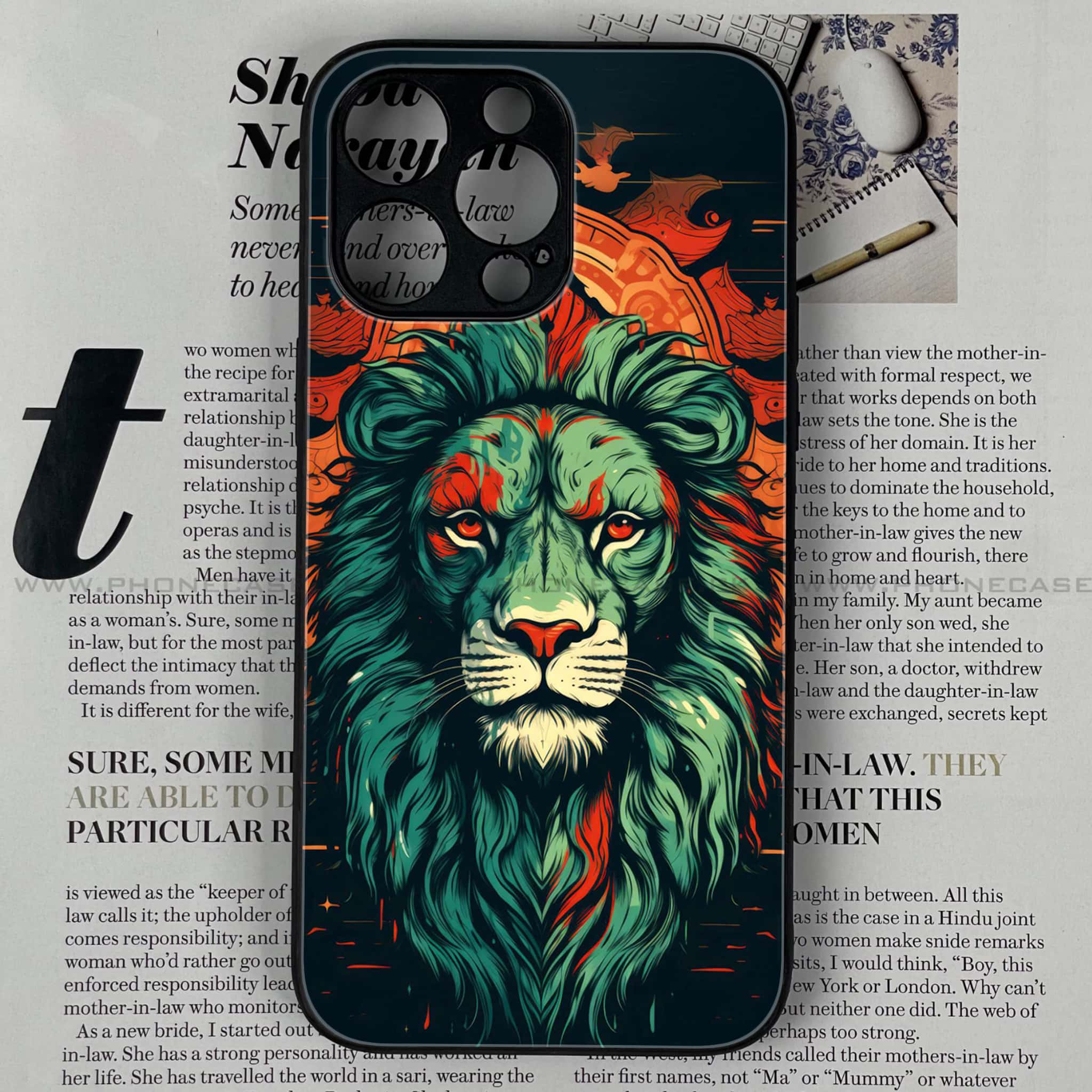 iPhone 14 Pro Max - Tiger Series 2.0 - Premium Printed Glass soft Bumper shock Proof Case