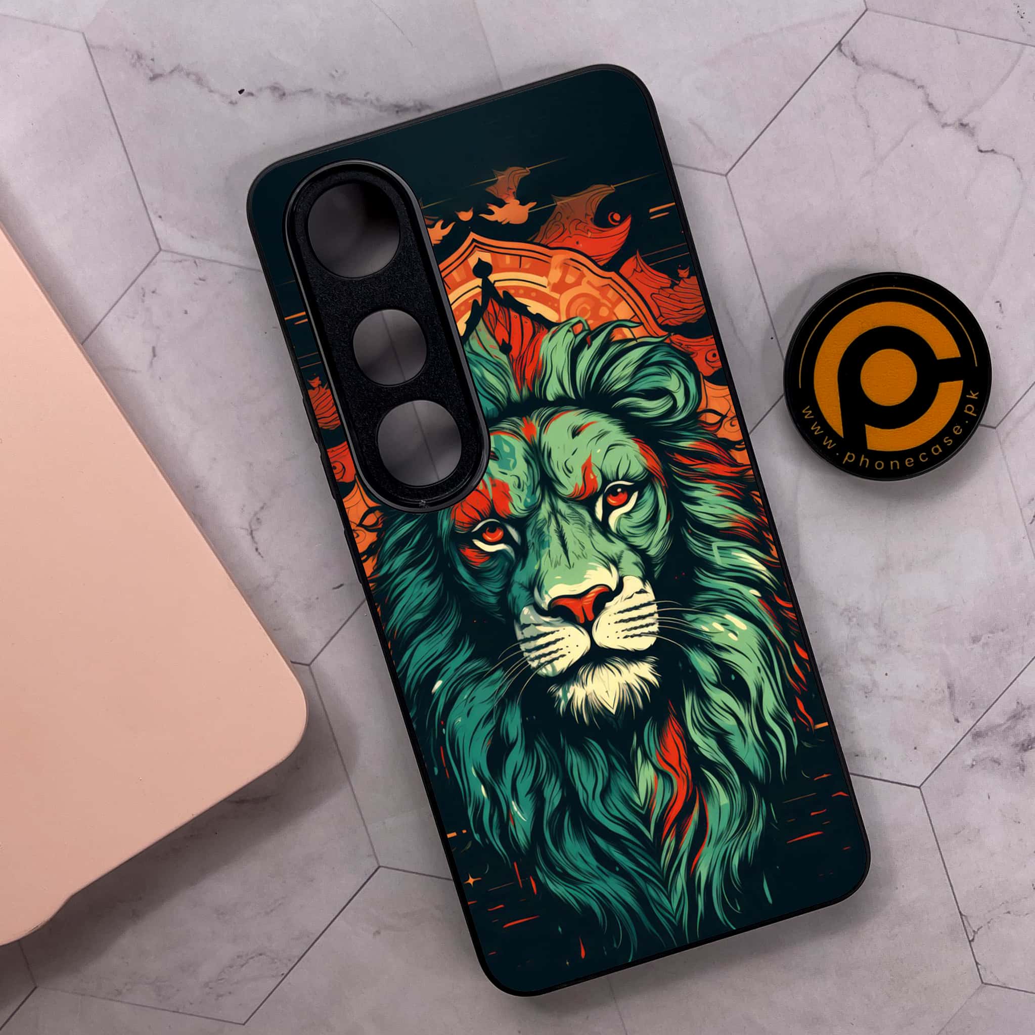 Vivo V50 Lite - Tiger 2.0 Series - Premium Metal Printed soft Bumper shock Proof Case