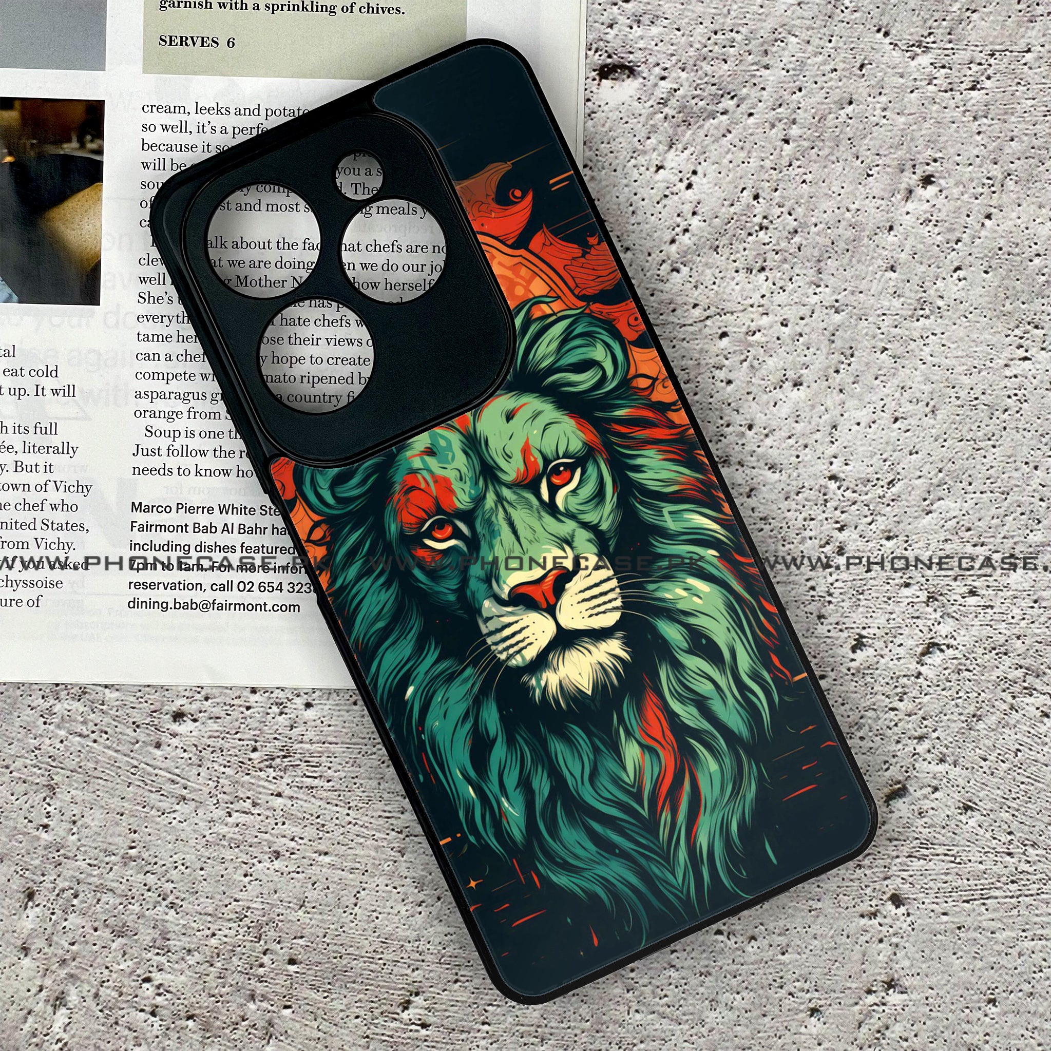 Infinix Hot 40 - Tiger 2.0 Series - Premium Printed Glass soft Bumper shock Proof Case