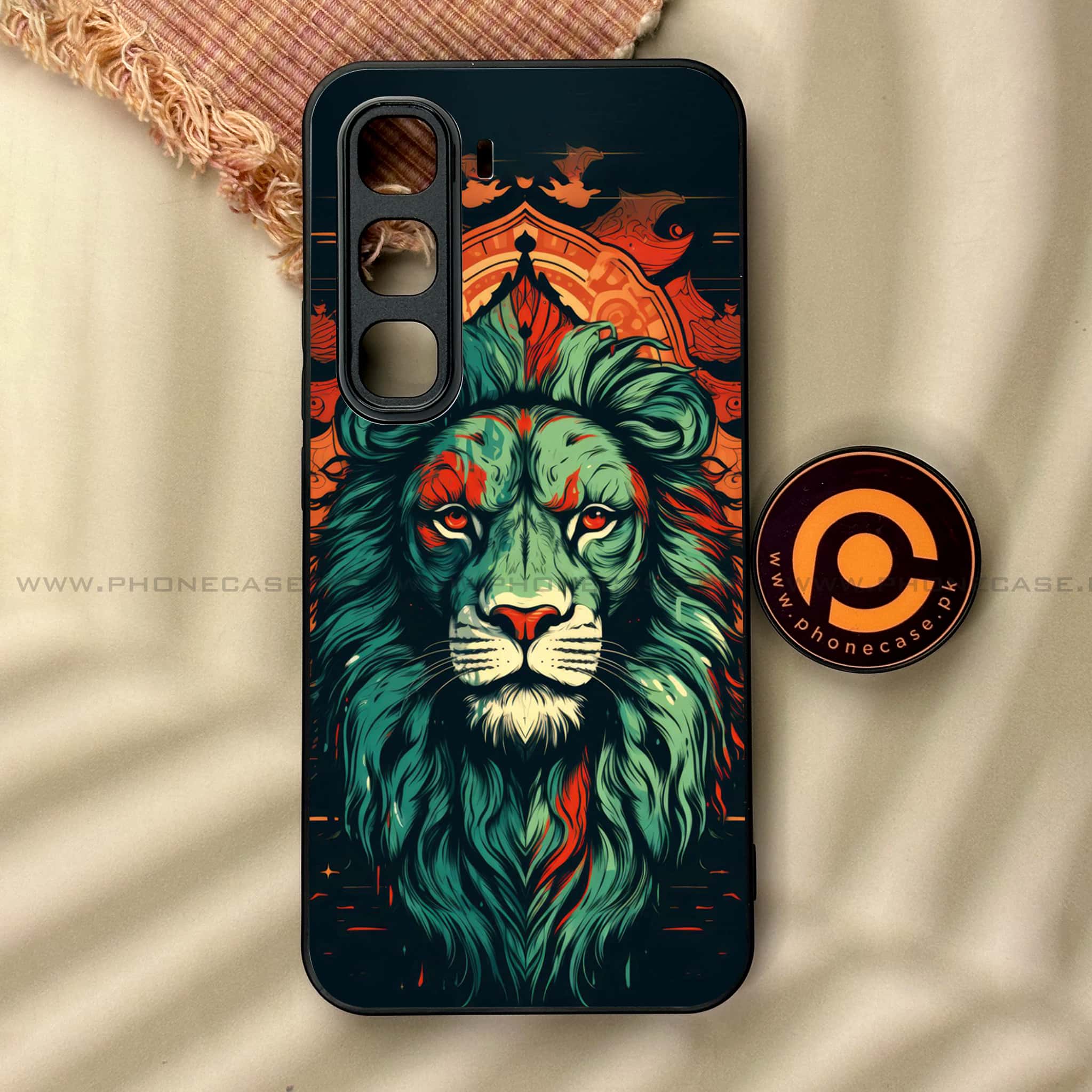 Infinix Hot 60 Pro - Tiger 2.0 Series - Premium Metal Printed soft Bumper shock Proof Case