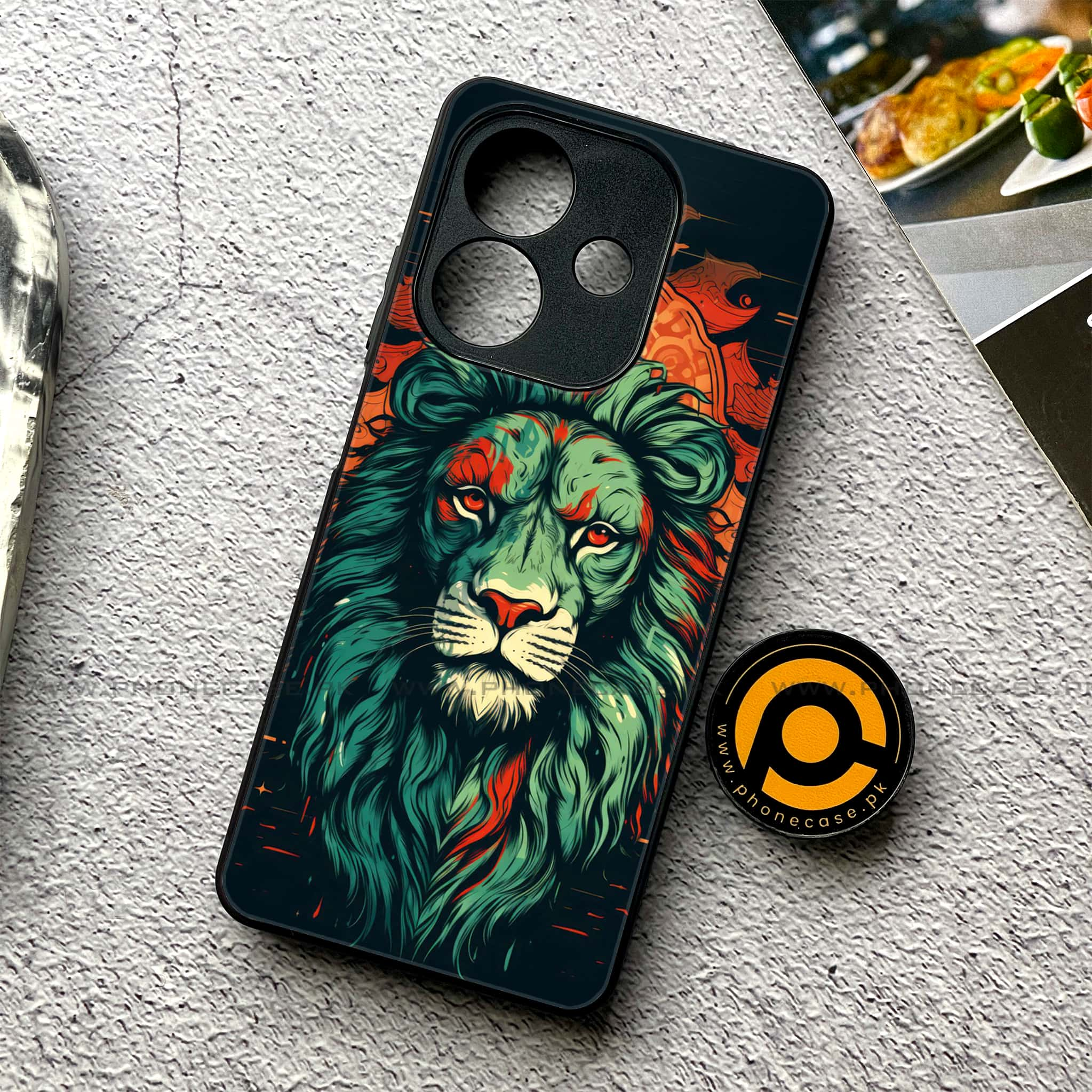 Oppo A3 2024 - Tiger 2.0 Series - Premium Printed Glass soft Bumper shock Proof Case