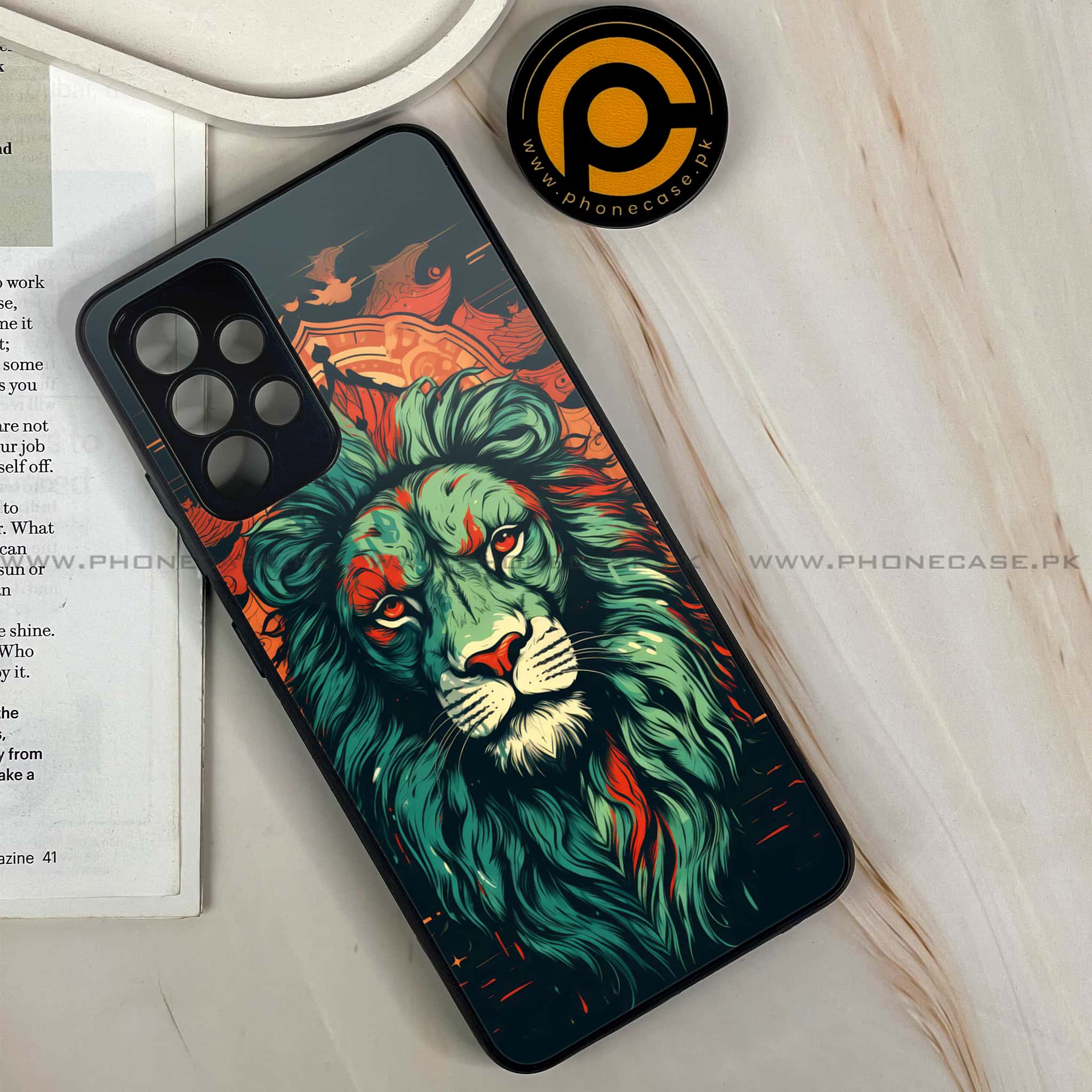 Samsung Galaxy A13 - Tiger 2.0 Series - Premium Printed Glass soft Bumper shock Proof Case