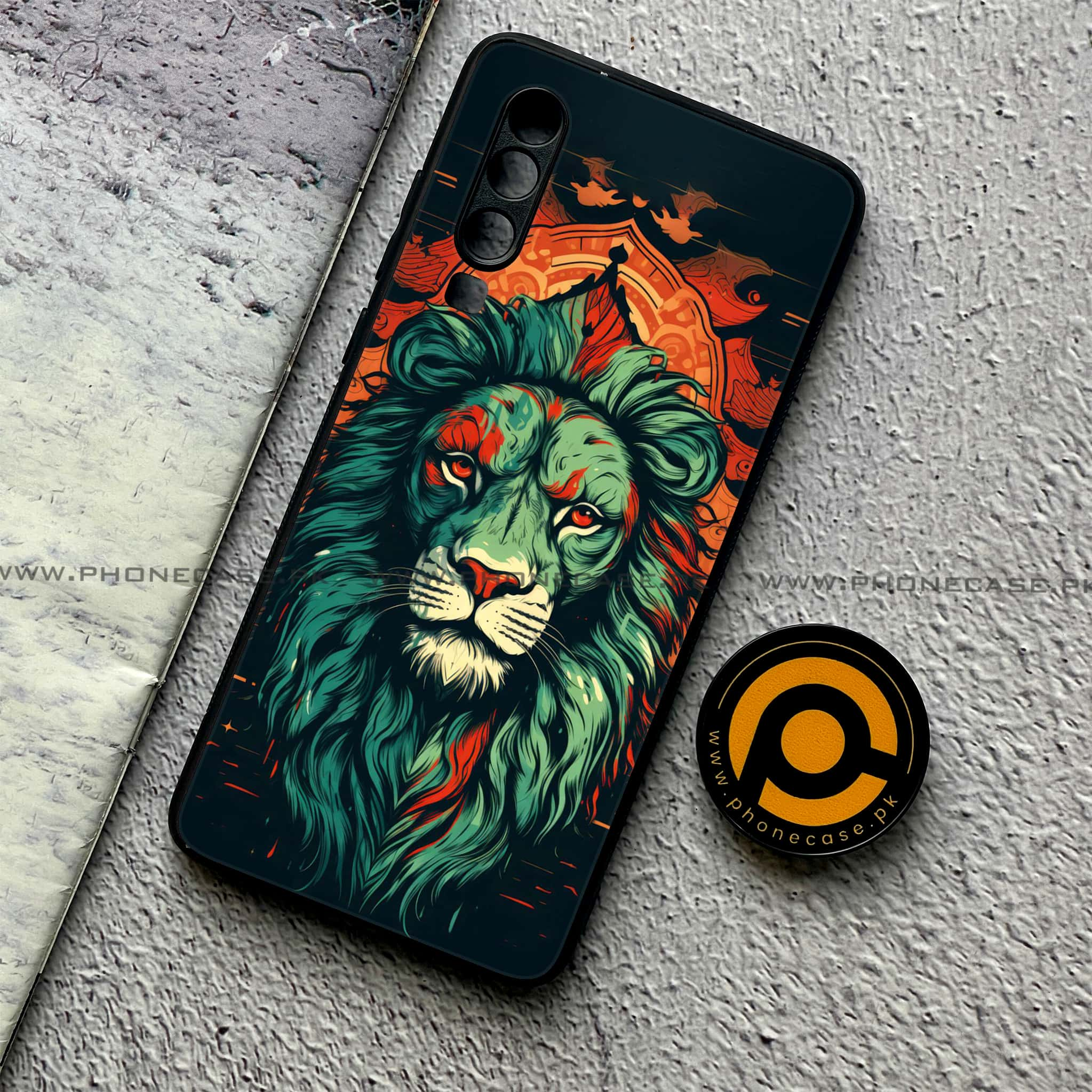 Huawei P30 - Tiger 2.0 Series - Premium Printed Glass soft Bumper shock Proof Case