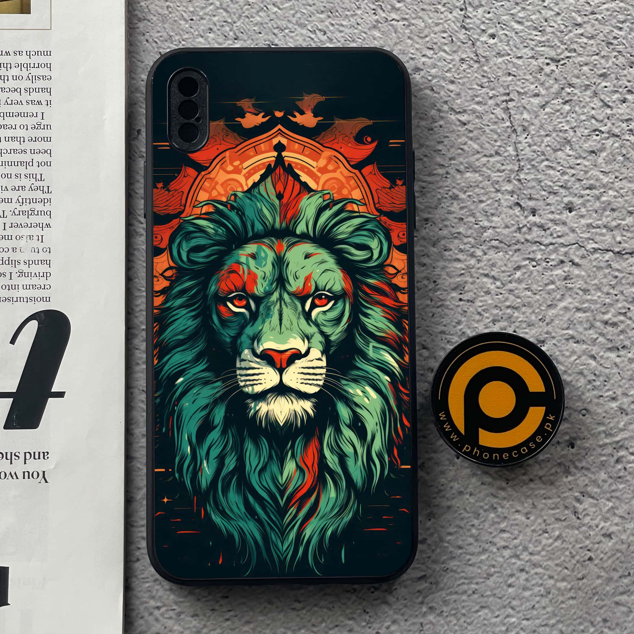 iPhone XS Max - Tiger Series 2.0 - Premium Metal Printed soft Bumper shock Proof Case