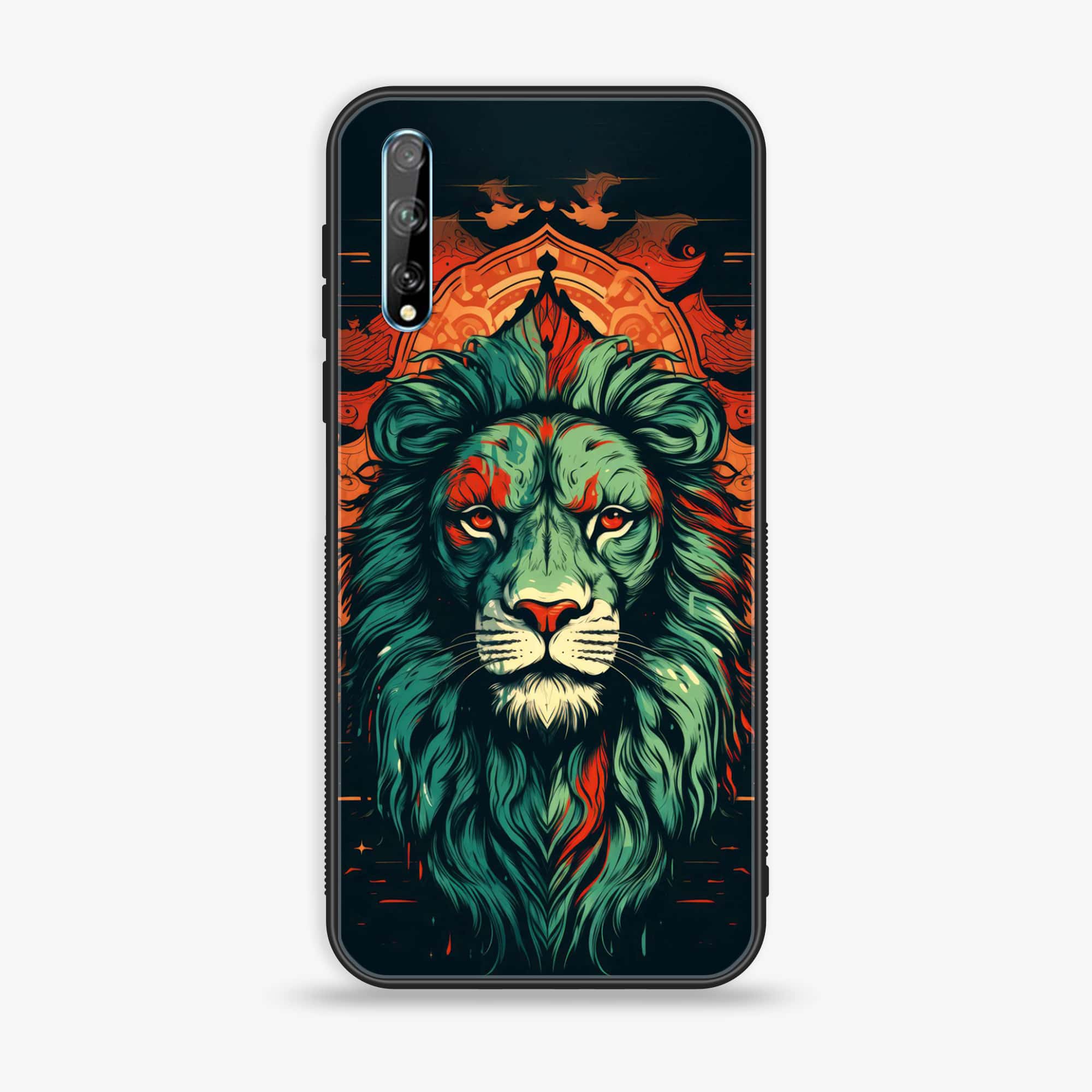 Huawei Y8p -  Tiger 2.0 Series - Premium Printed Glass soft Bumper shock Proof Case