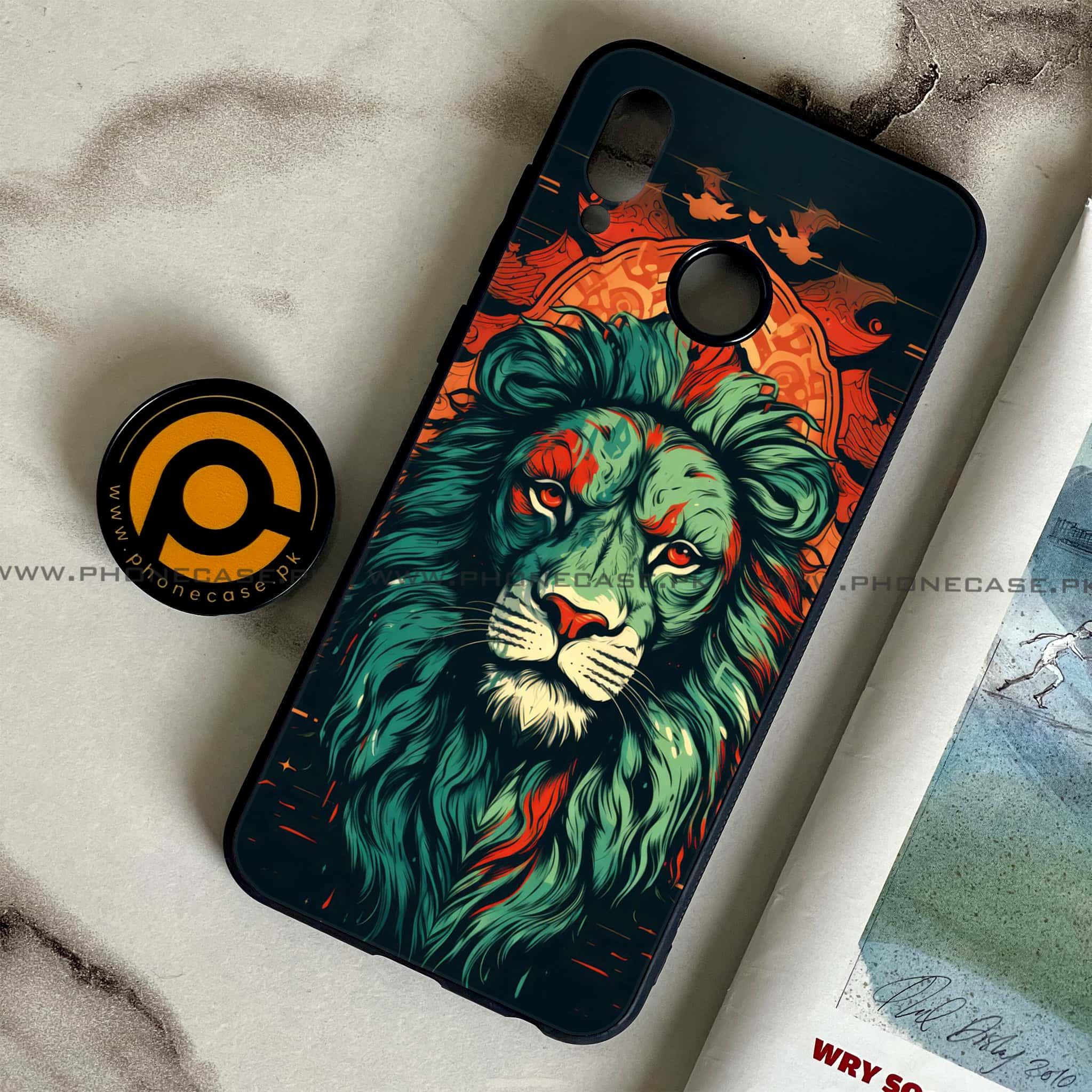 Huawei Honor Play - Tiger 2.0 Series - Premium Printed Glass soft Bumper shock Proof Case