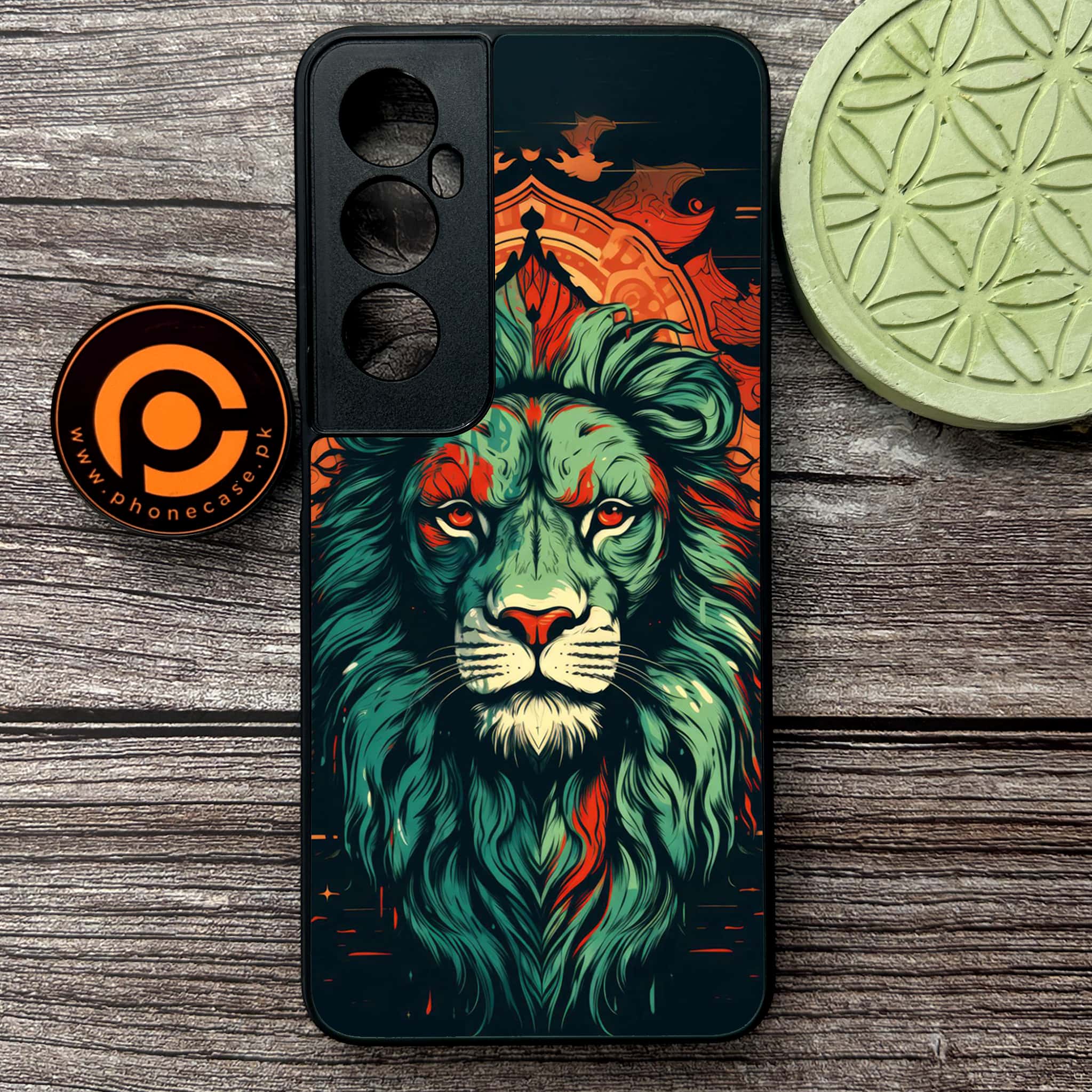 Realme C65  - Tiger 2.0 Series - Premium Metal Printed soft Bumper shock Proof Case