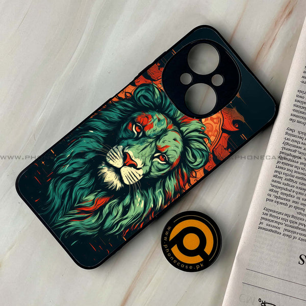 Tecno Spark Go 1 - Tiger 2.0 Design 2 - Premium Printed Glass soft Bumper shock Proof Case CS-22034