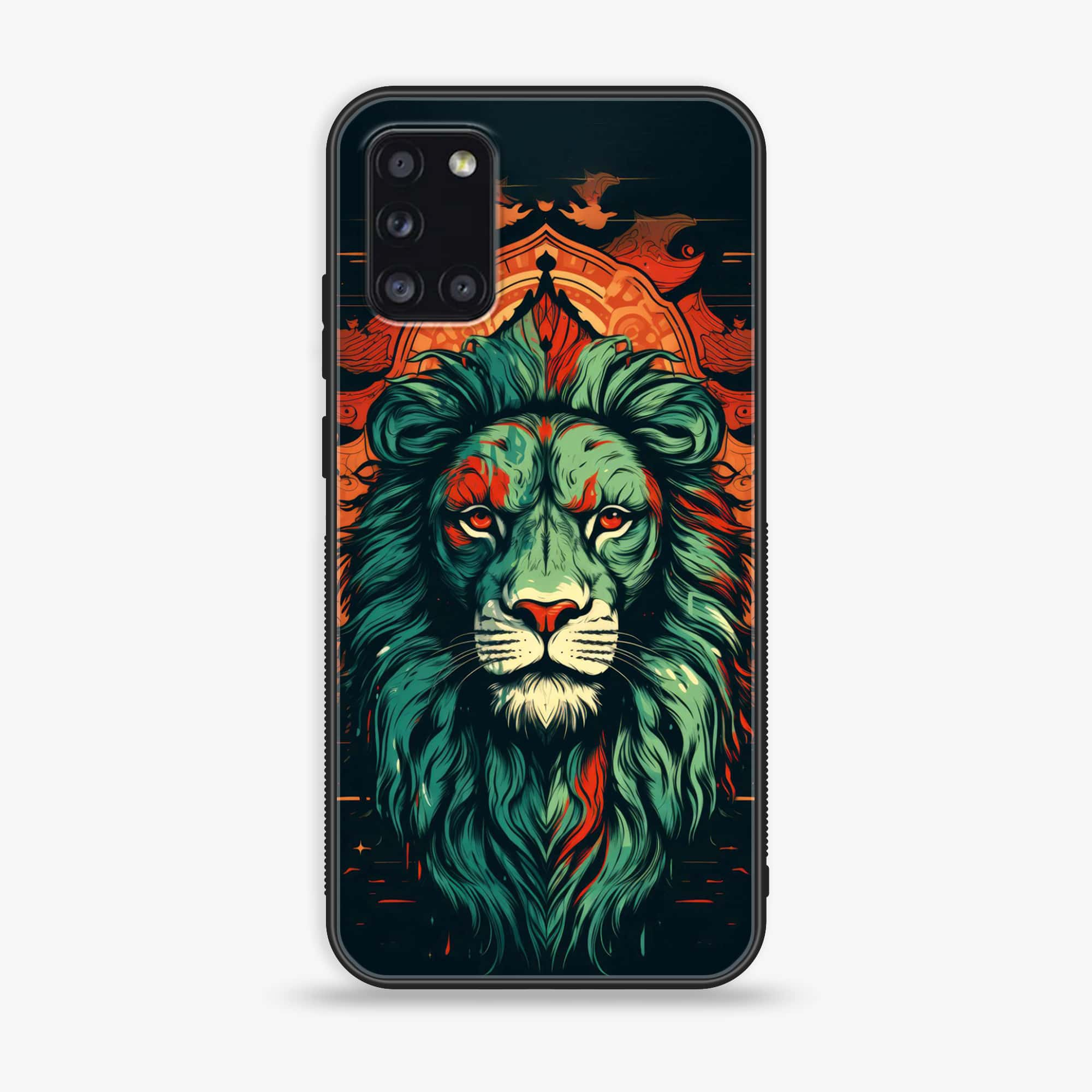 Samsung Galaxy A31 - Tiger Series 2.0 - Premium Printed Glass soft Bumper shock Proof Case