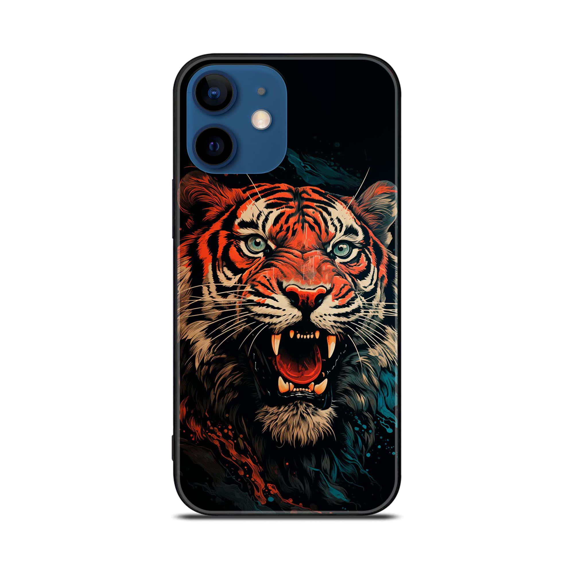 iPhone 11 Tiger Series 2.0 Premium Printed Glass soft Bumper shock Proof Case