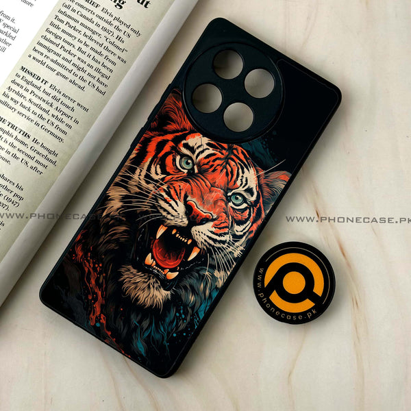 Tecno Camon 30s - Tiger 2.0 Series  Design 3 - Premium Printed Glass soft Bumper shock Proof Case CS-21649