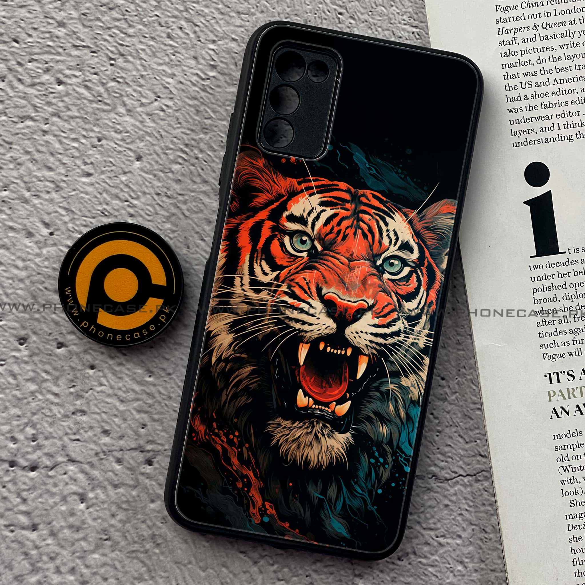 Samsung Galaxy A02s - Tiger 2.0 Series  - Premium Printed Metal soft Bumper shock Proof Case