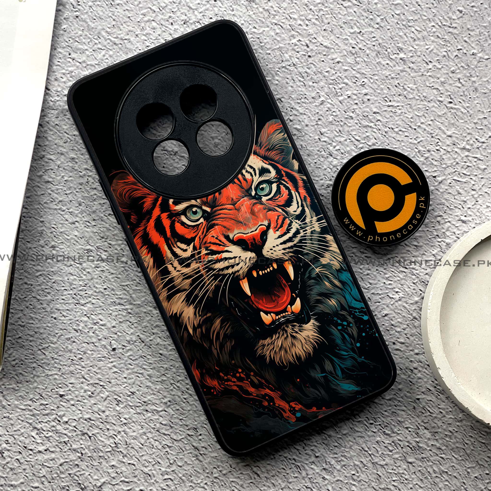 Realme 13 Pro Plus - Tiger 2.0 Series  - Premium Printed Metal soft Bumper shock Proof Case