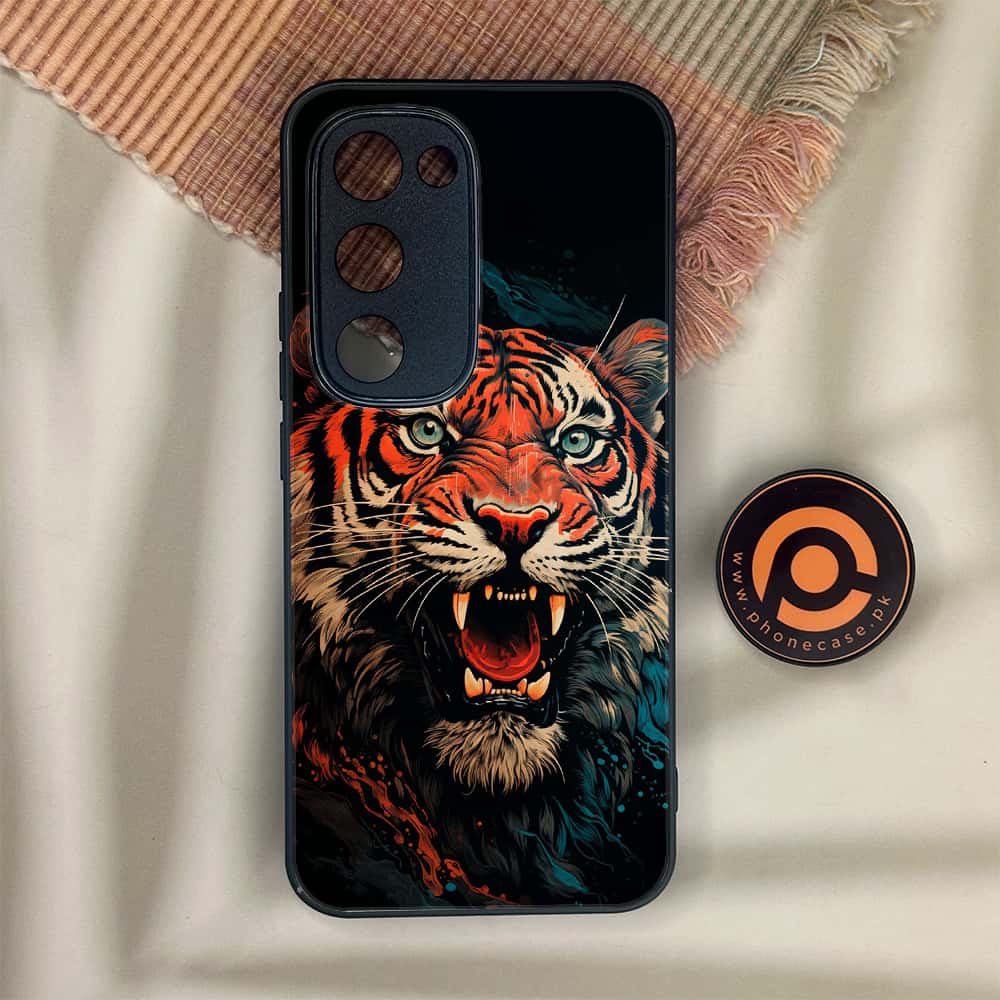 Tecno Spark 40 Pro Plus - Tiger 2.0 Series - Premium Metal Printed soft Bumper shock Proof Case