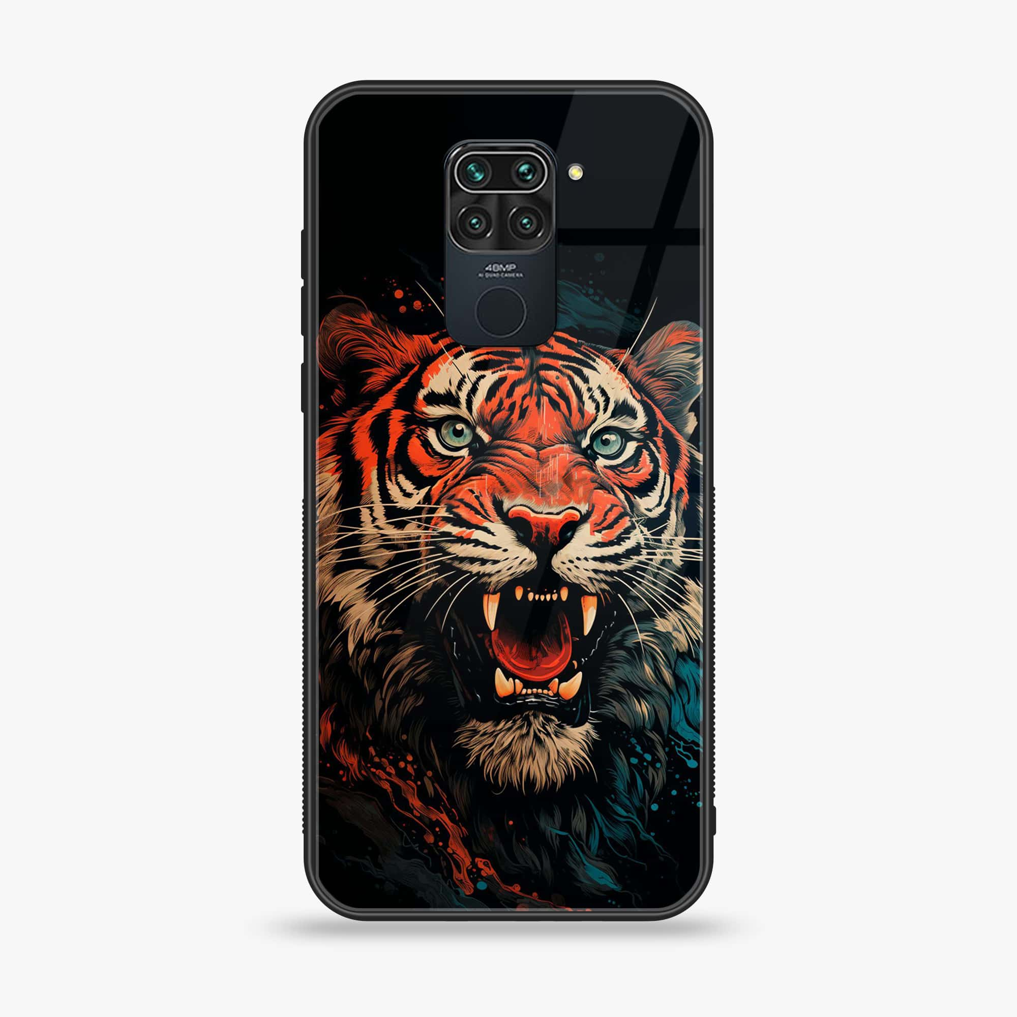 Xiaomi Redmi 10X - Tiger 2.0 Series -  Premium Printed Metal soft Bumper shock Proof Case