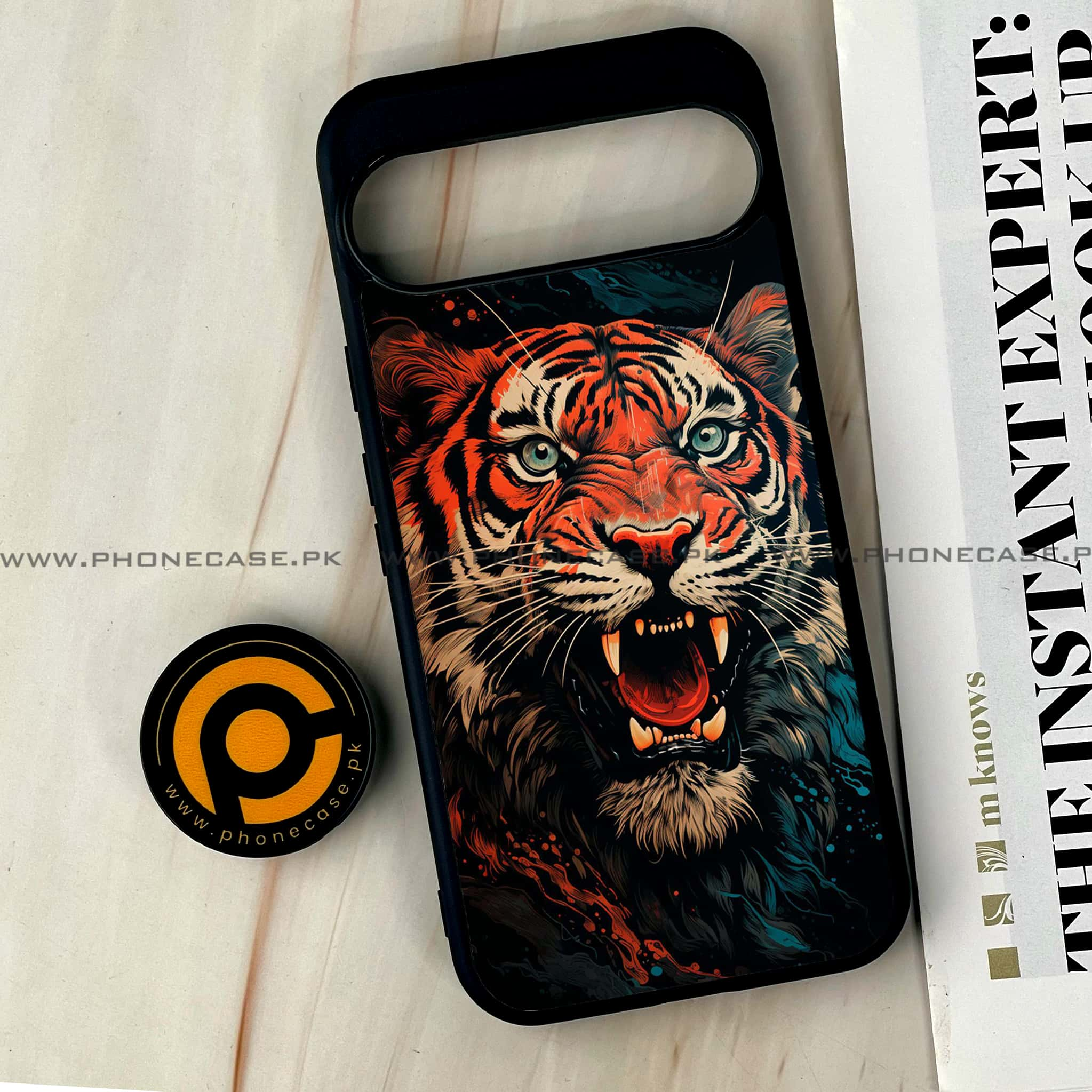 Google Pixel 9 Pro XL - Tiger 2.0 Series - Premium Printed Glass soft Bumper shock Proof Case