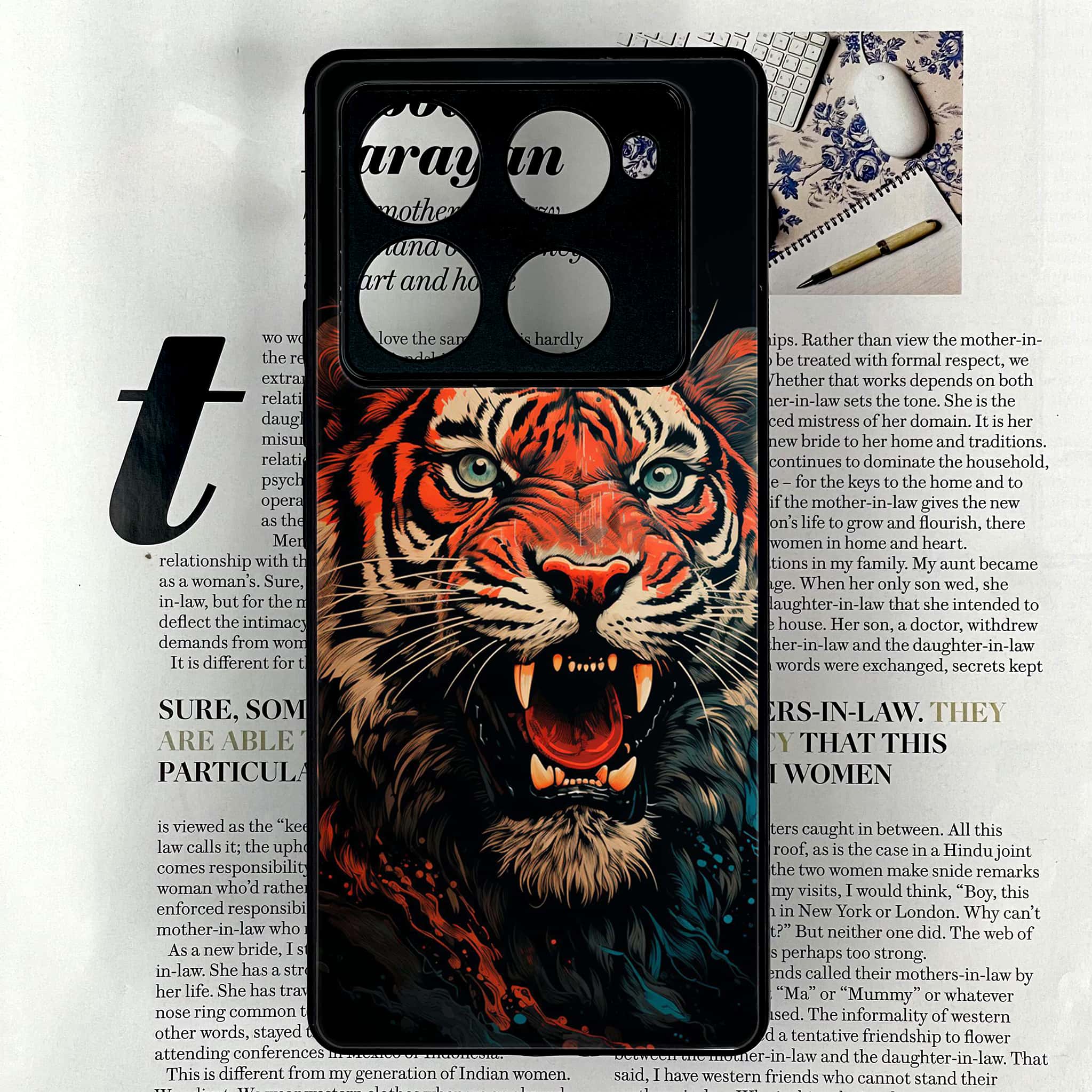 Infinix Note 40 Pro Plus - Tiger 2.0 Series - Premium Metal Printed soft Bumper shock Proof Case