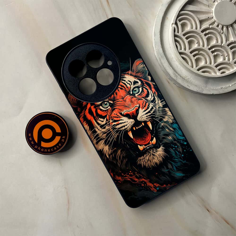 OnePlus 13 - Tiger 2.0 Series - Premium Metal Printed soft Bumper shock Proof Case