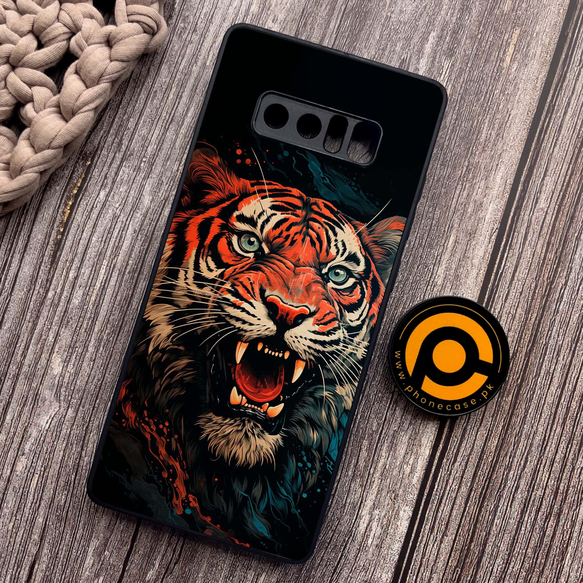 Samsung Galaxy Note 8 - Tiger 2.0 Series - Premium Metal Printed soft Bumper shock Proof Case