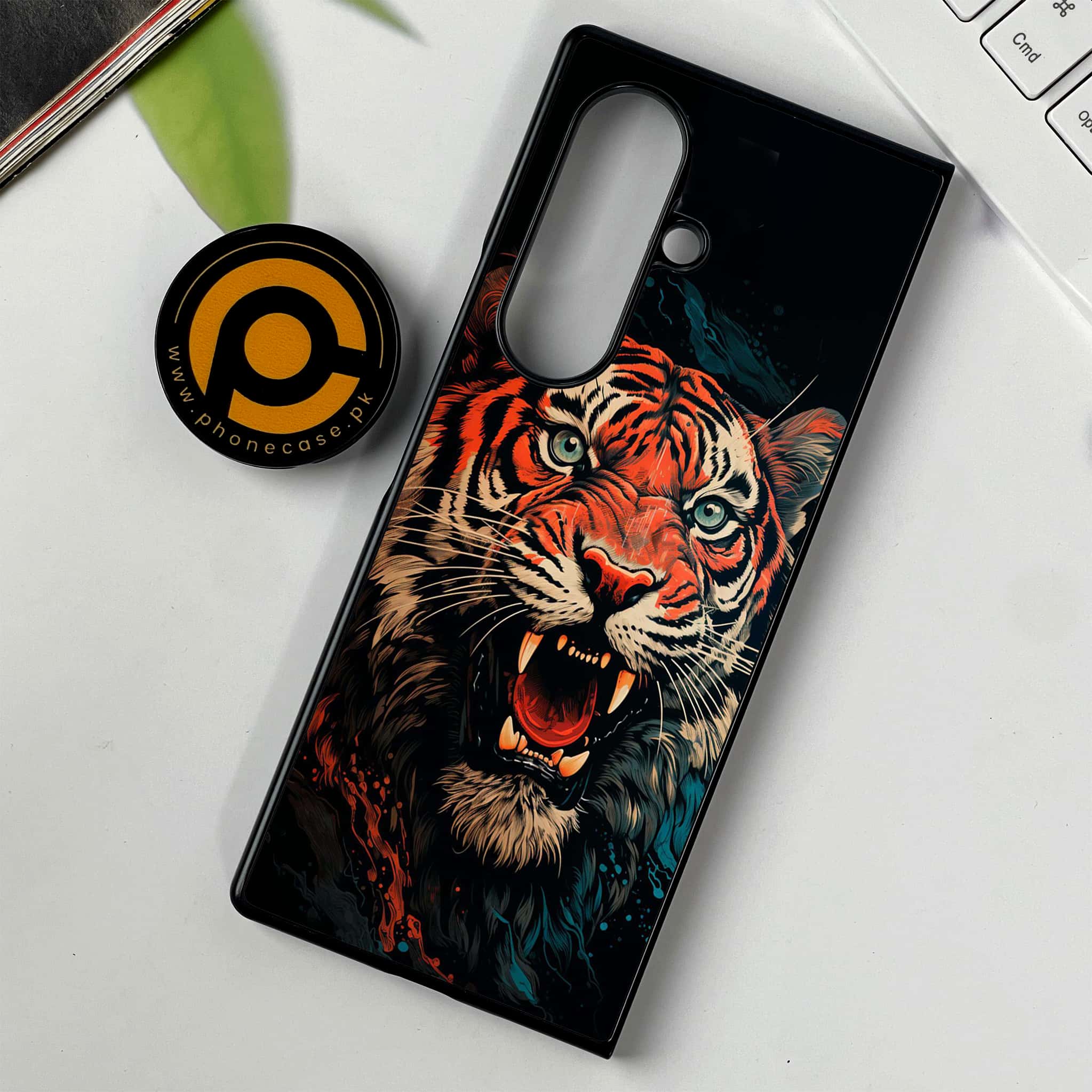 Samsung Galaxy Z Fold 7 - Tiger 2.0 Series - Premium Metal Printed soft Bumper shock Proof Case
