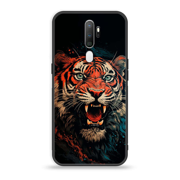 Oppo A5 2020  /OPPO A9 2020 - Tiger 2.0  Design 3 - Premium Metal Printed soft Bumper shock Proof Case CS-29664