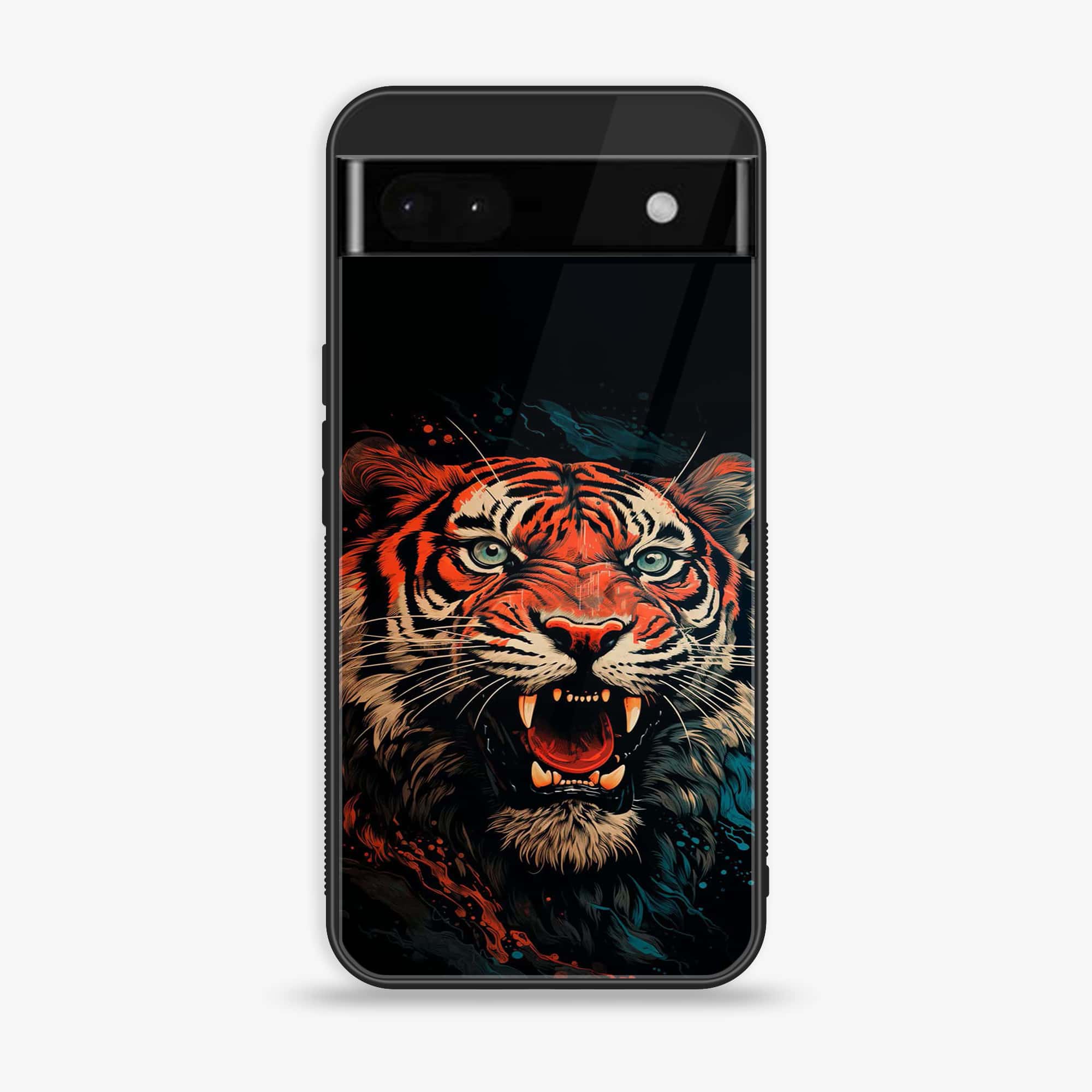 Google Pixel 6A - Tiger 2.0 Series - Premium Metal Printed soft Bumper Shock Proof Case