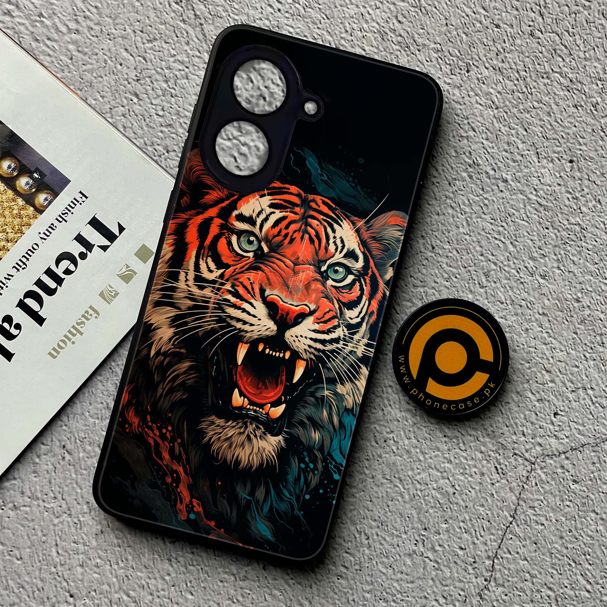 Xiaomi Redmi A5 - Tiger 2.0 Series - Premium Metal Printed soft Bumper shock Proof Case