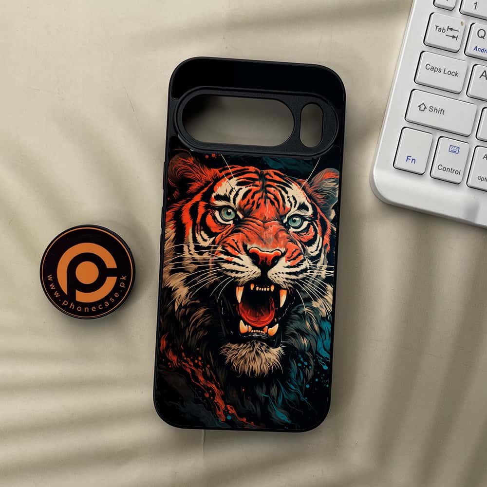Google Pixel 10  - Tiger 2.0 Series - Premium Metal Printed soft Bumper Shockof Case