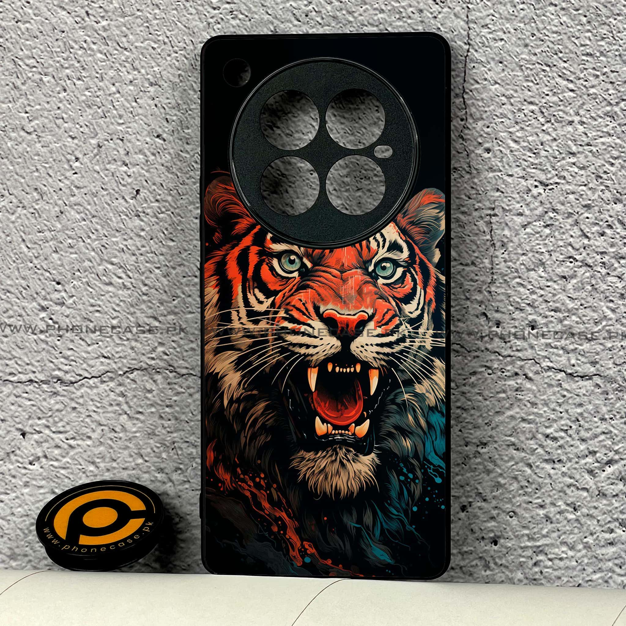 Infinix Zero 40 - Tiger 2.0 Series - Premium Printed Glass soft Bumper shock Proof Case