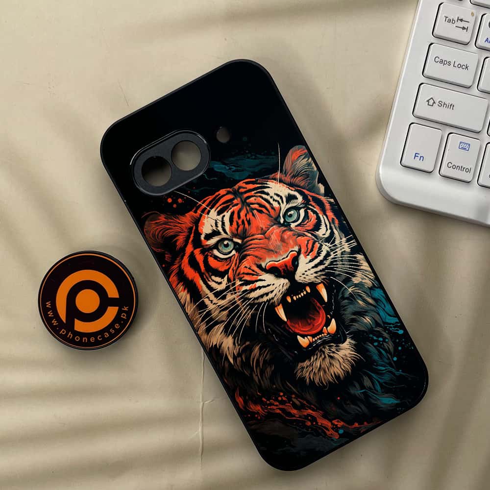 Google Pixel 9a - Tiger 2.0 Series - Premium Metal Printed soft Bumper Shock Proof Case