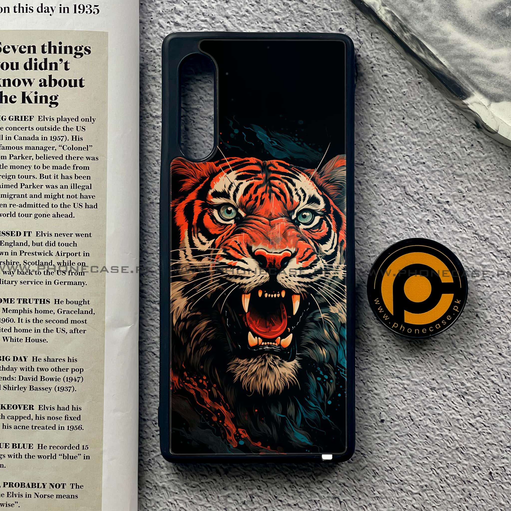 LG G9 - Tiger 2.0 Series - Premium Metal Printed soft Bumper shock Proof Case