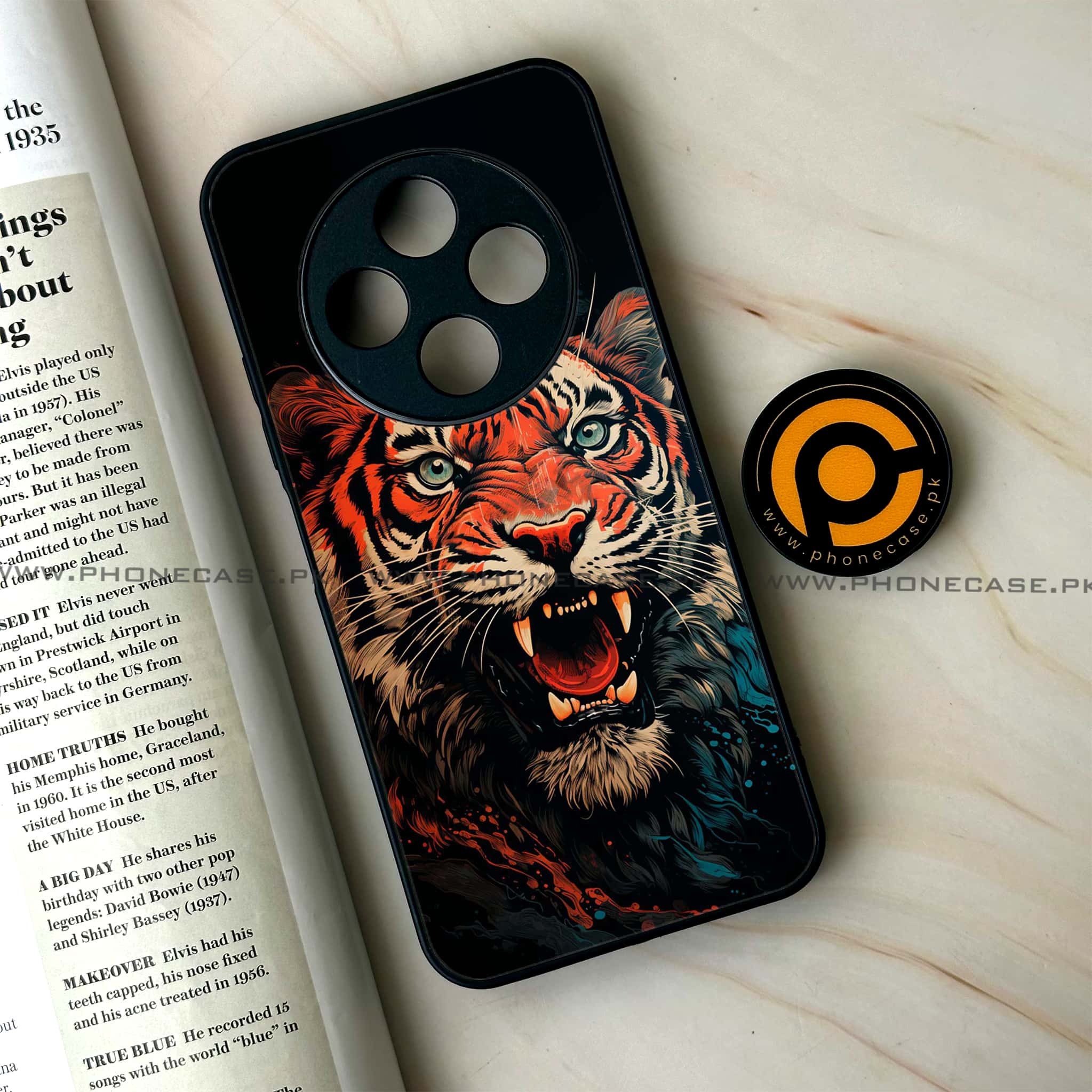 Oppo F27 Pro - Tiger 2.0 Series - Premium Metal Printed soft Bumper Shock Proof Case
