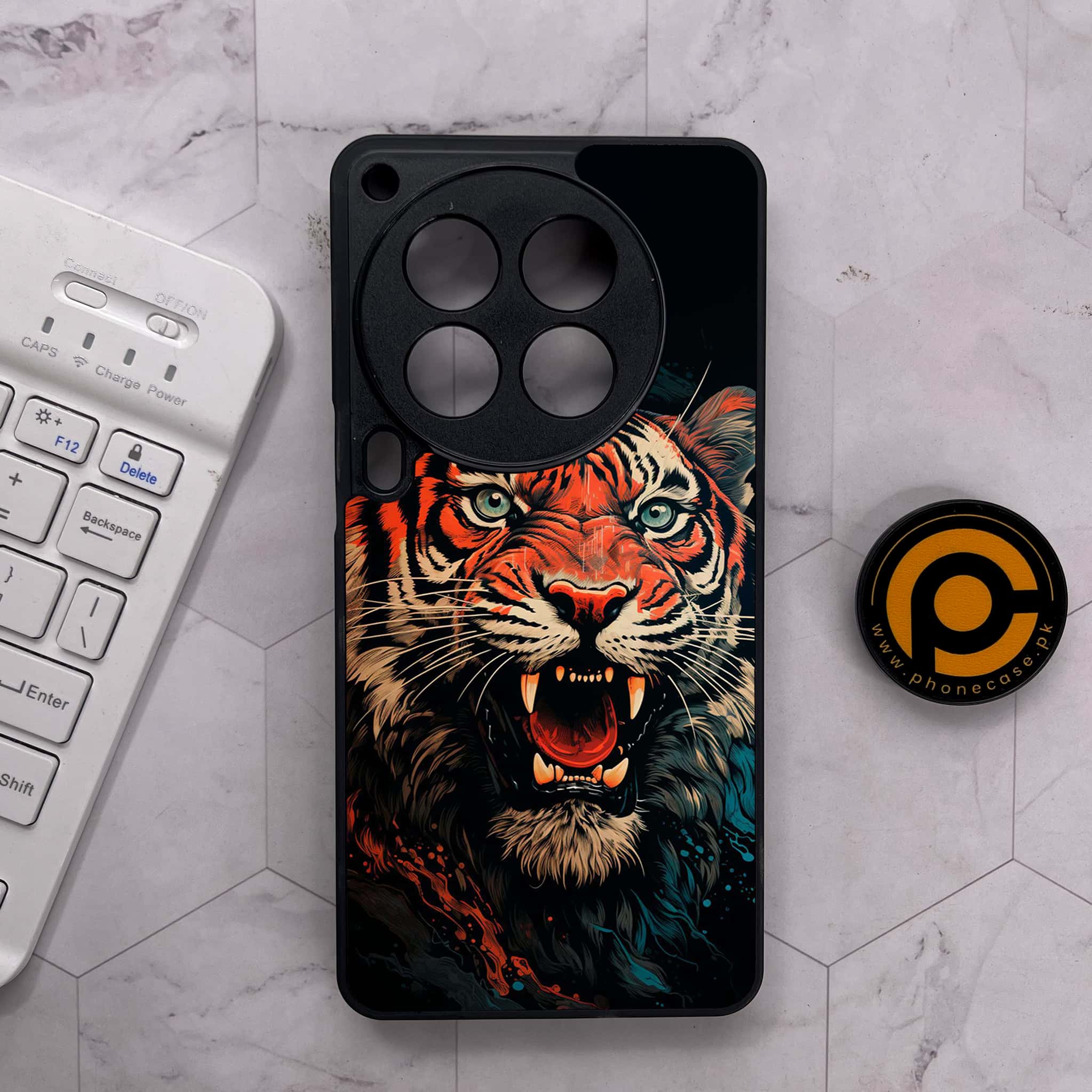 Tecno Camon 30 Premier - Tiger 2.0 Series - Premium Metal Printed soft Bumper shock Proof Case