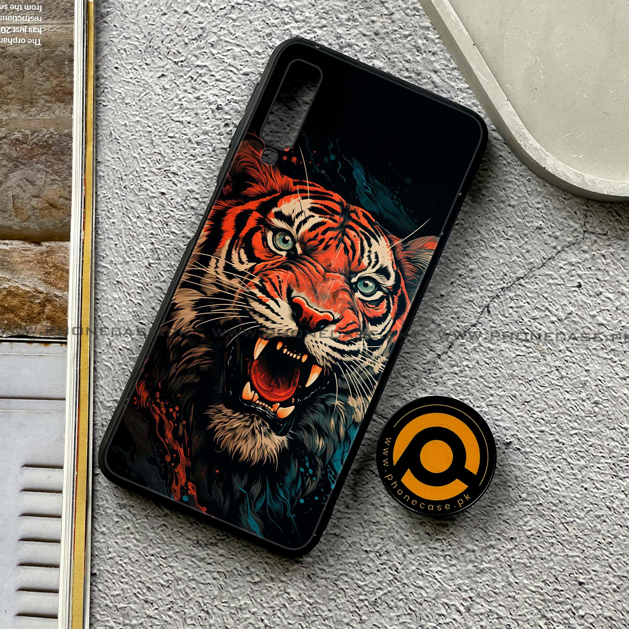 Galaxy A7 2018 - Tiger 2.0 Series - Premium Printed Metal soft Bumper shock Proof Case