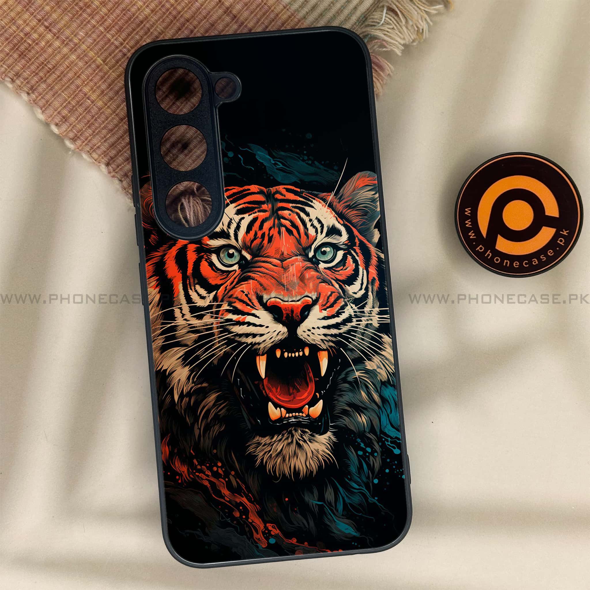 Tecno Spark 40 Pro - Tiger 2.0 Series - Premium Metal Printed soft Bumper shock Proof Case