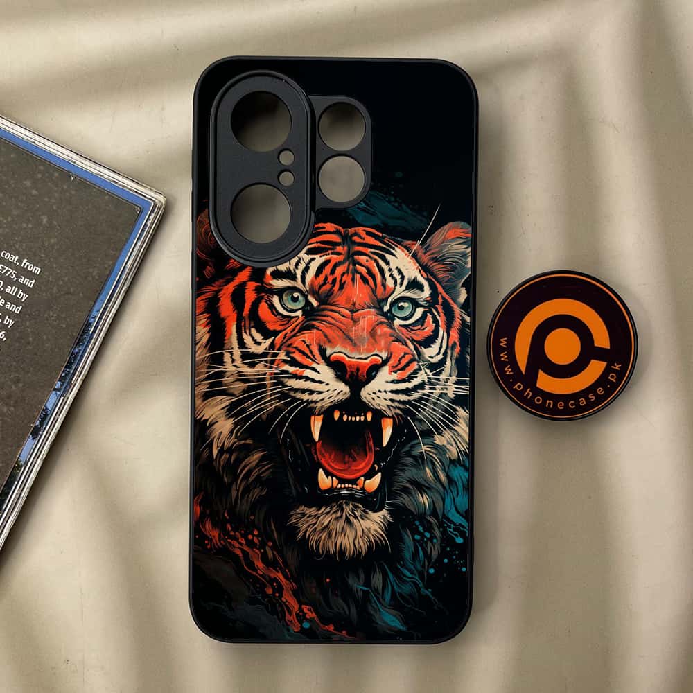 Vivo X200 FE - Tiger 2.0 Series - Premium Metal Printed soft Bumper Shock Proof Case