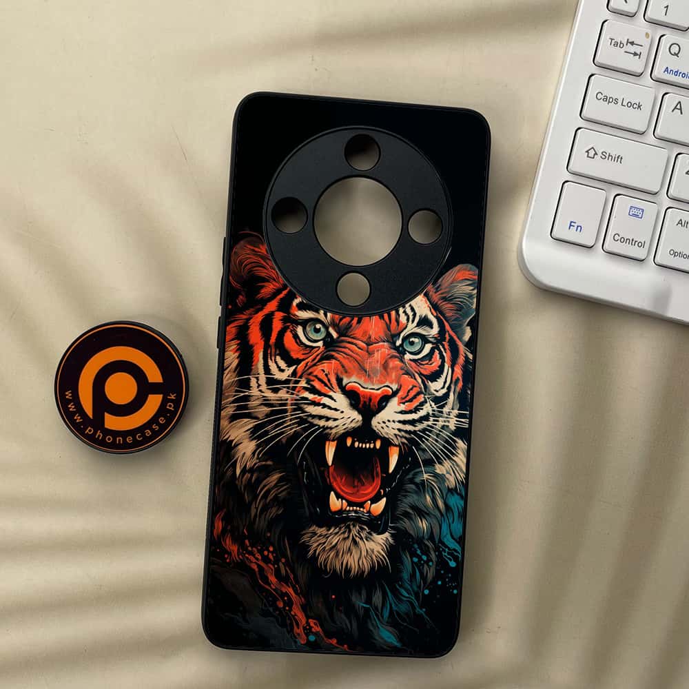HONOR X9b 5G - Tiger 2.0 Series - Premium Metal  Printed soft Bumper shock Proof Case