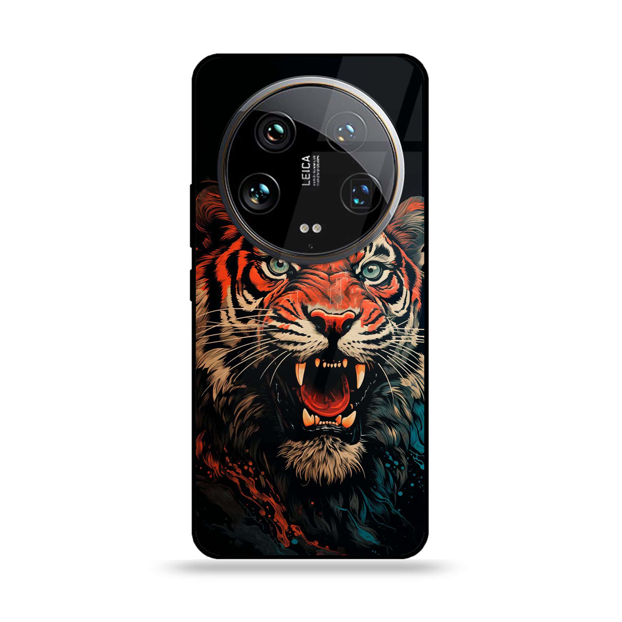 Xiaomi 14 Ultra - Tiger 2.0 Series - Premium Printed Glass soft Bumper shock Proof Case