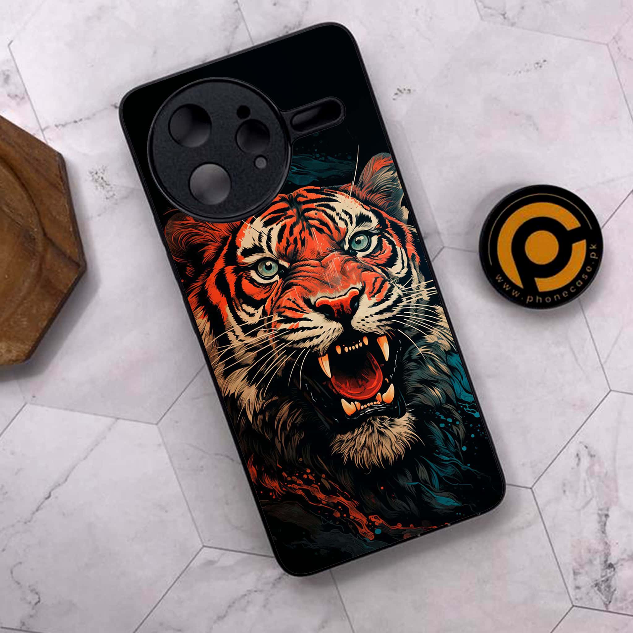 Xiaomi Poco F7 Ultra 5G - Tiger 2.0 Series - Premium Metal Printed soft Bumper shock Proof Case